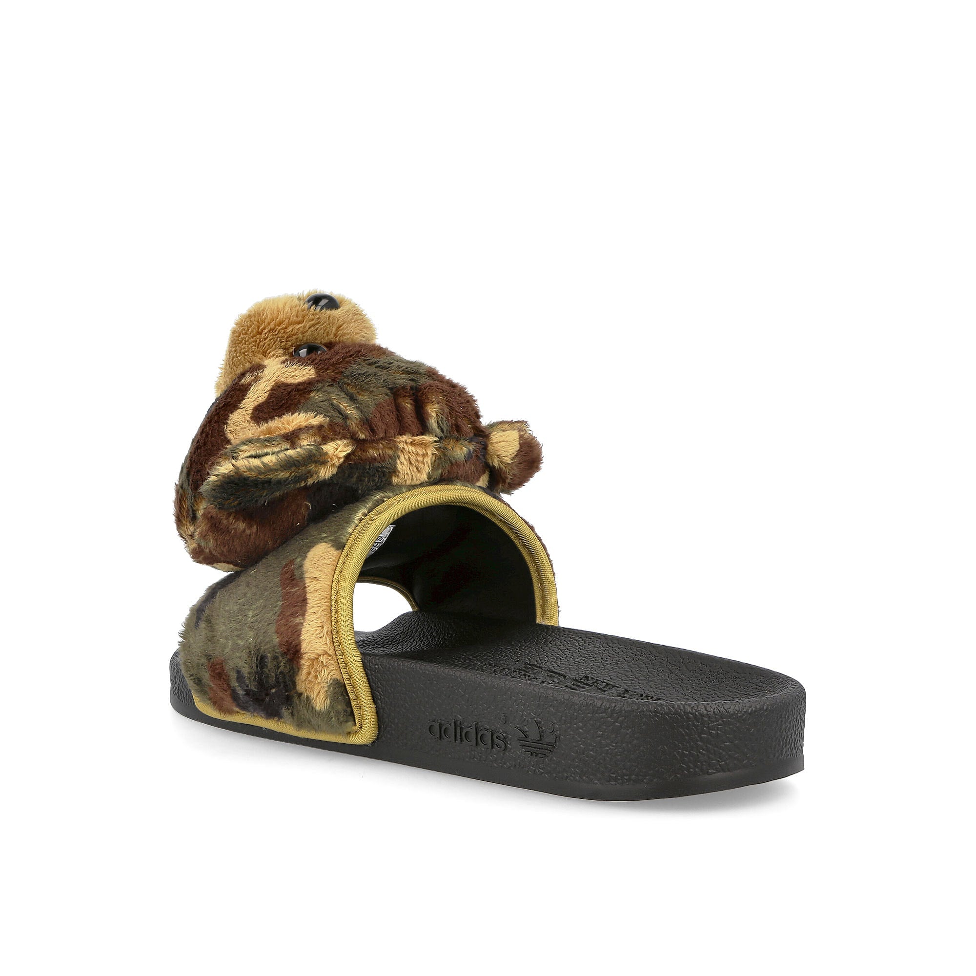 adidas Jeremy Scott x adidas Adilette Teddy Core Black-Core Black-Core Black Slides, Sandals & Slippers Material | Overkill