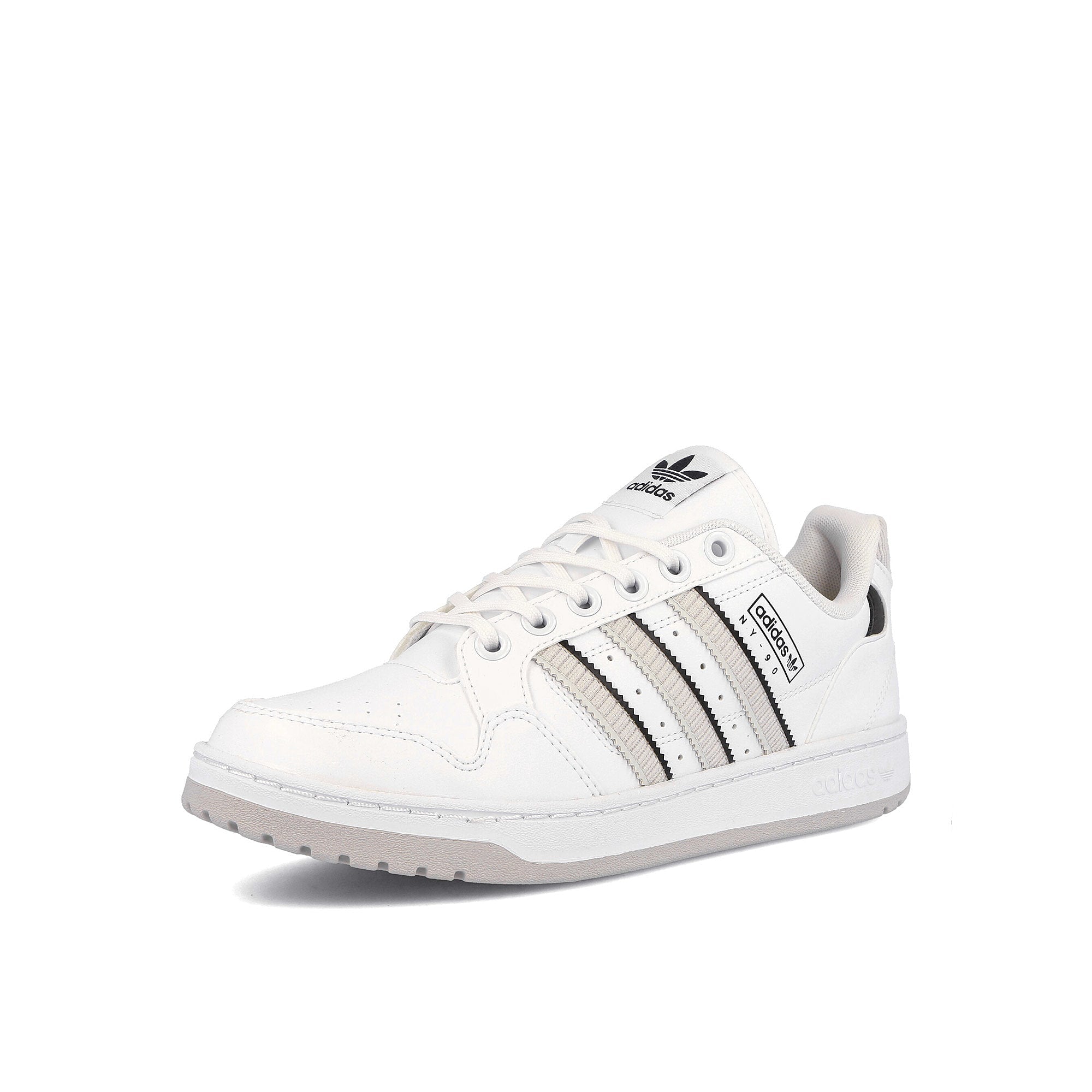 adidas ny 90 stripes Footwear White-Grey One-Core Black Sneakers Close Up | Overkill