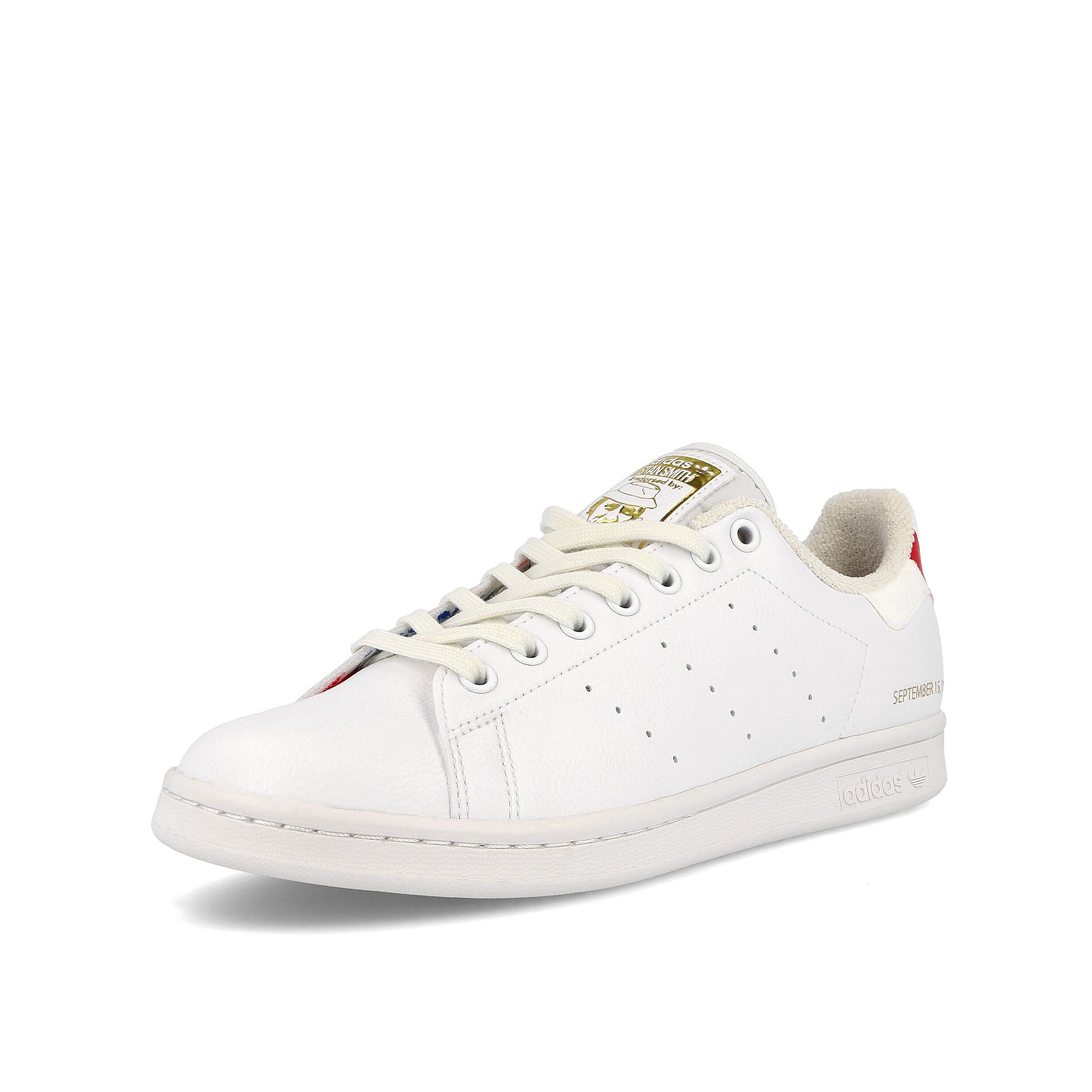 adidas stan smith Footwear White-Blue-Scarlet Sneakers Close Up | Overkill