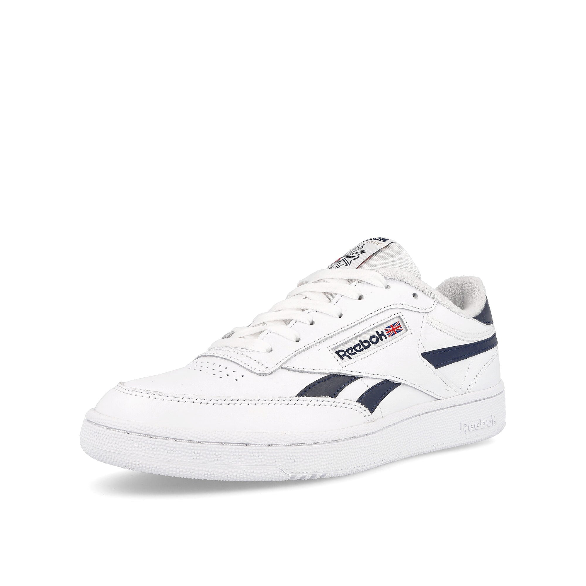 Reebok club c revenge Footwear White / Vector Navy / Footwear White Low Top Sneakers Close Up | Overkill