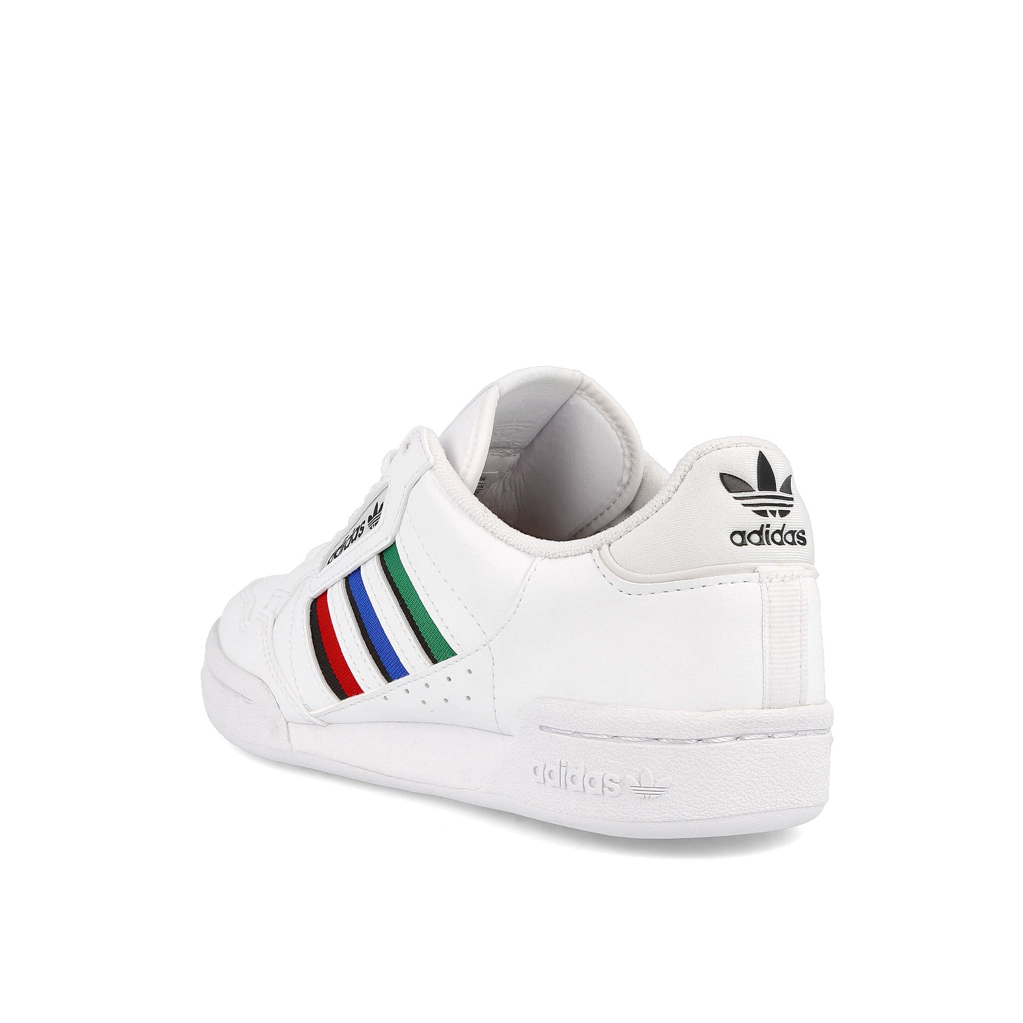 adidas continental 80 stripes junior Footwear White / Core Black / Bluebird Close-up | Overkill