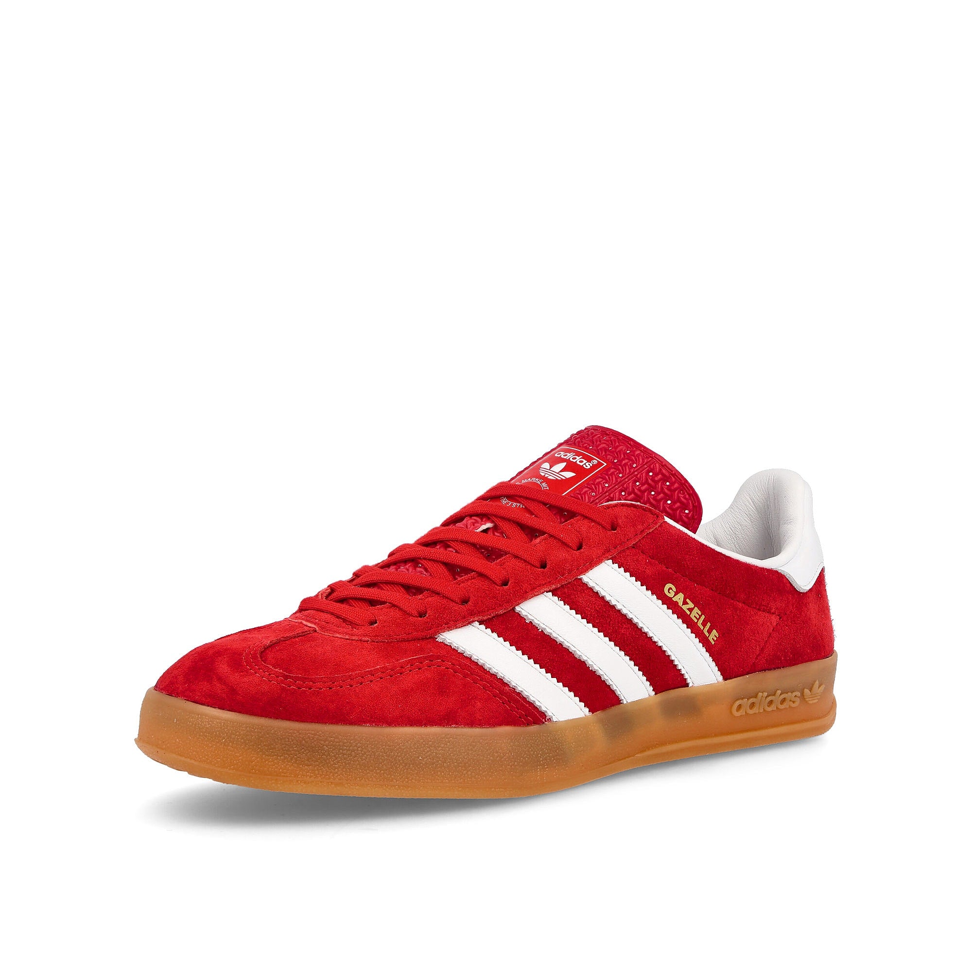 adidas gazelle indoor Scarlet / Footwear White / Scarlet Low Top Sneakers Close Up | Overkill