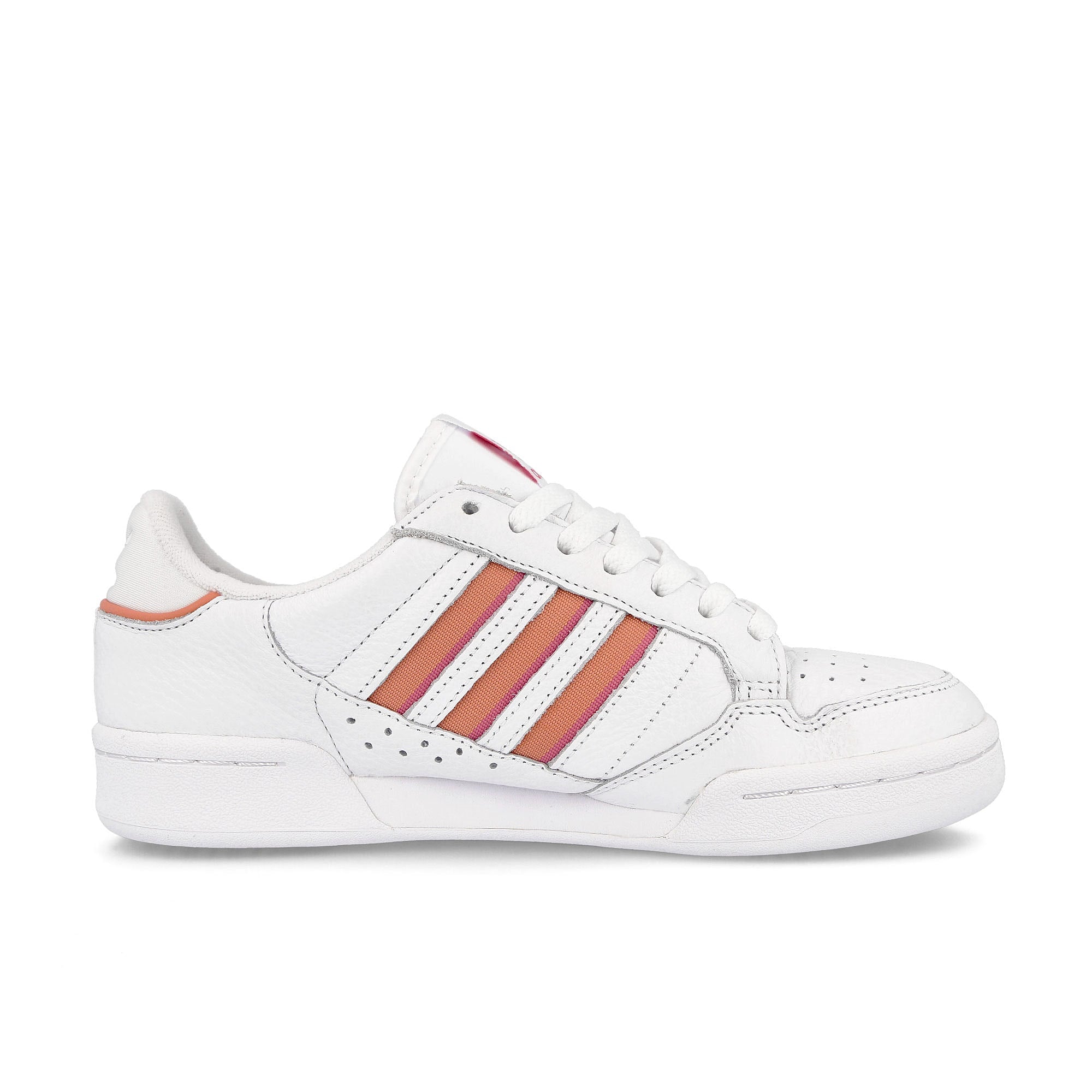 adidas wmns continental 80 stripes Footwear White-Rose Tone-Ambient Blush Low Top Sneakers Silhouette | Overkill