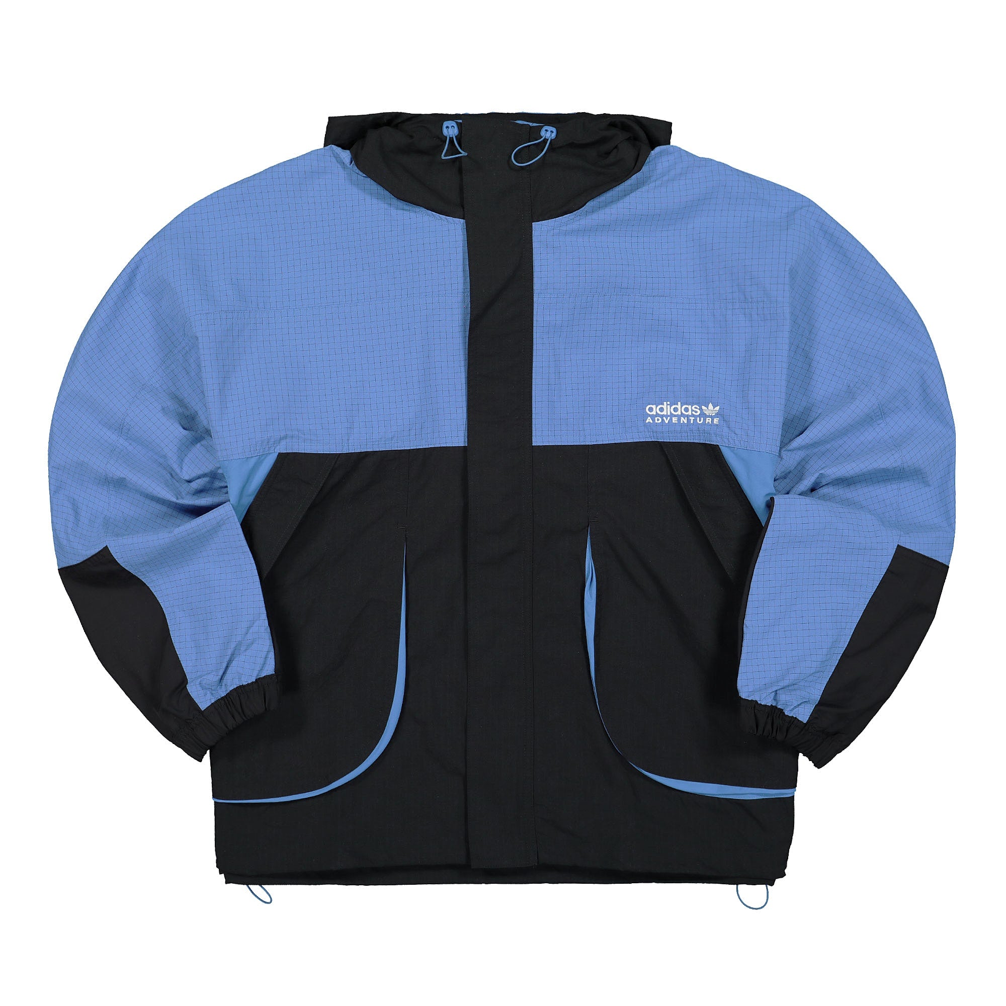 adidas Adventure Traverse Woven Windbreaker Black / Focus Blue Jackets H09053 | Overkill