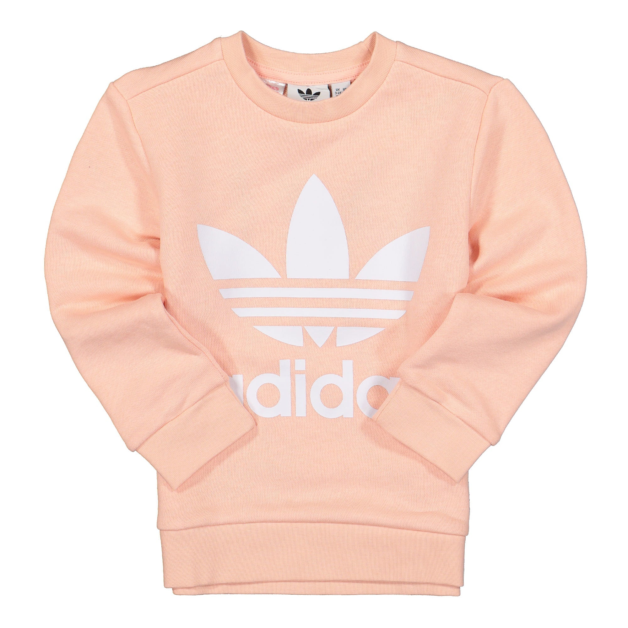 adidas Adicolor Crew Set Haze Coral / White Sweatshirts Material | Overkill