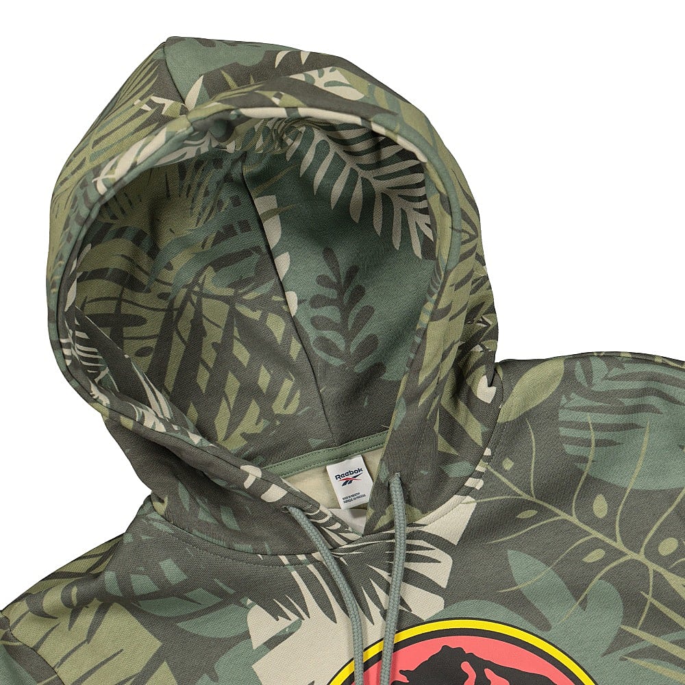 Reebok Jurassic Park x Reebok AOP Hoodie Vintage Green Hoodies Close-up | Overkill