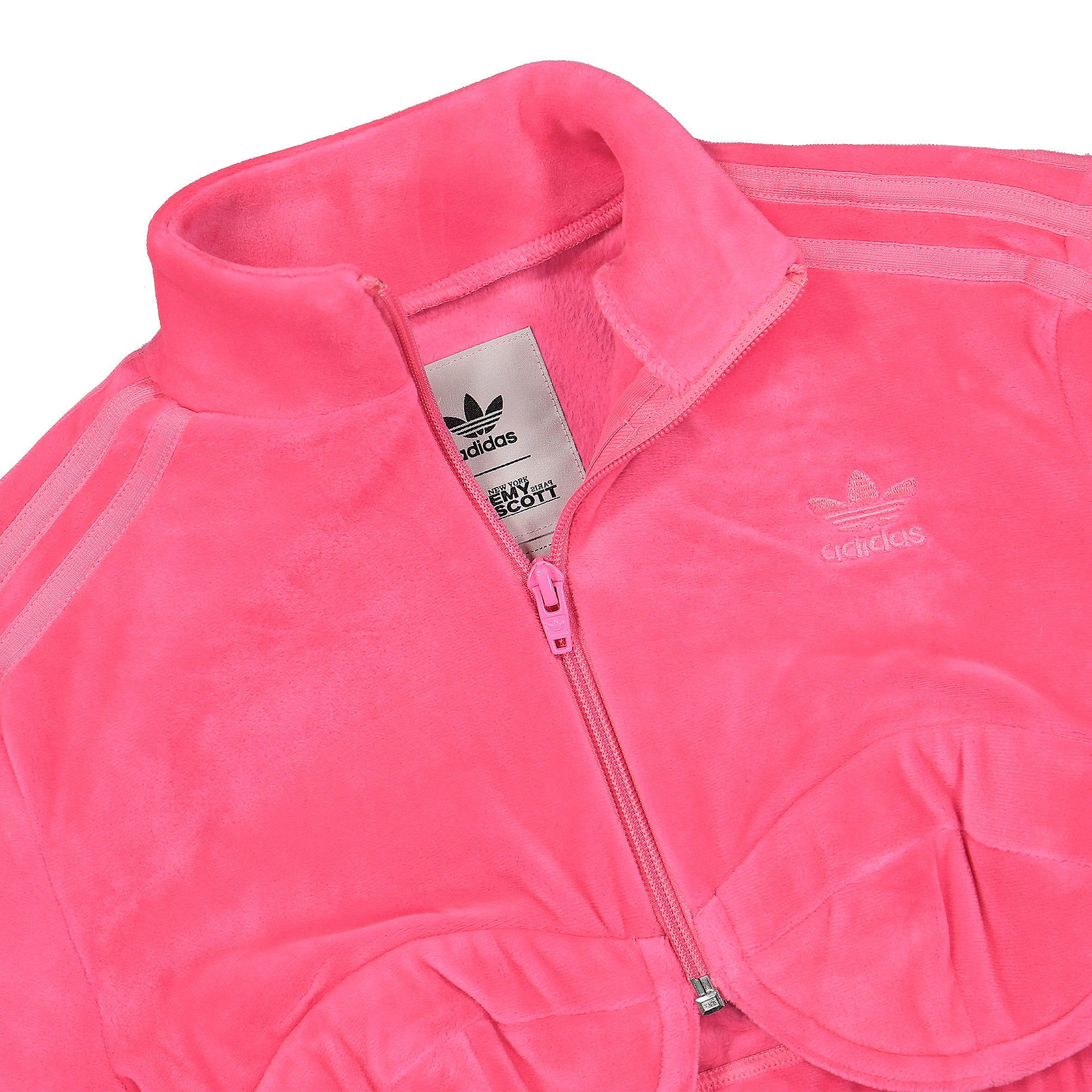 adidas Jeremy Scott x adidas Wmns Track Top Solar Pink Track Jackets Close-up | Overkill