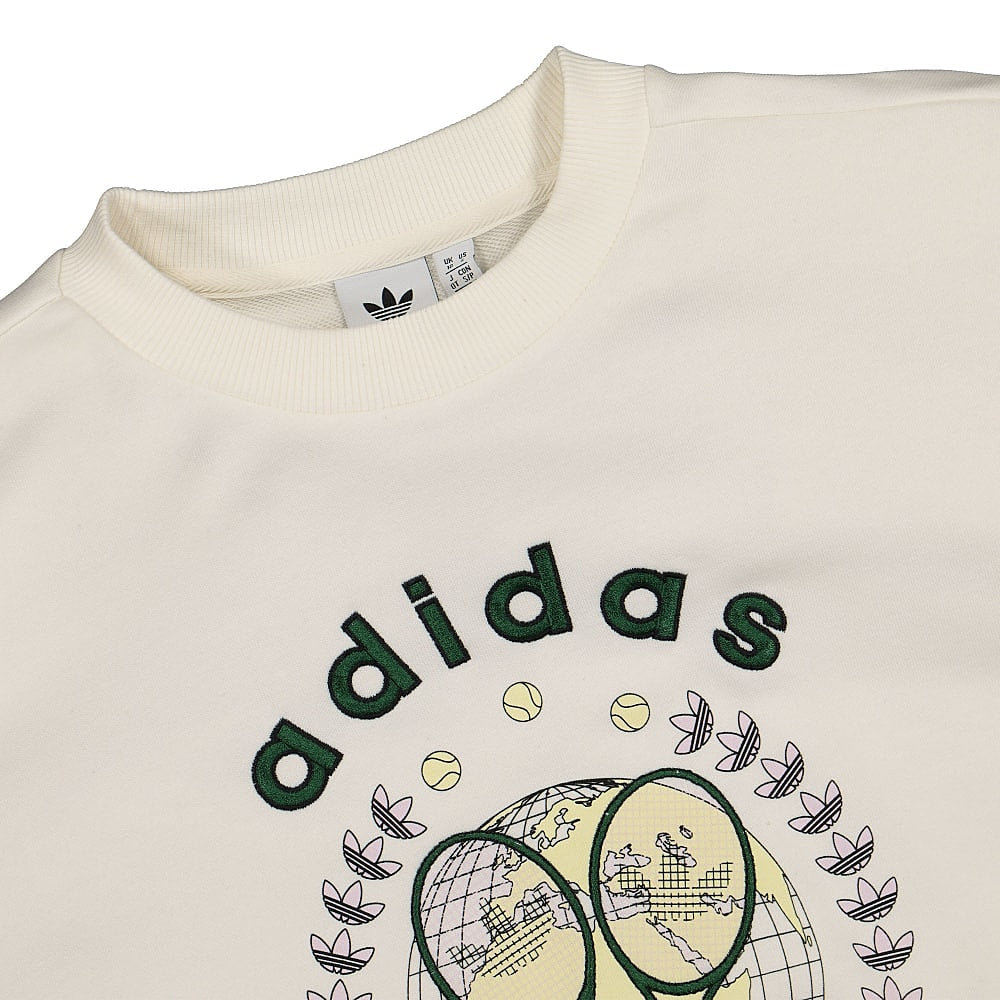 adidas Wmns Graphic Sweater Off White Sweatshirts Close-up | Overkill