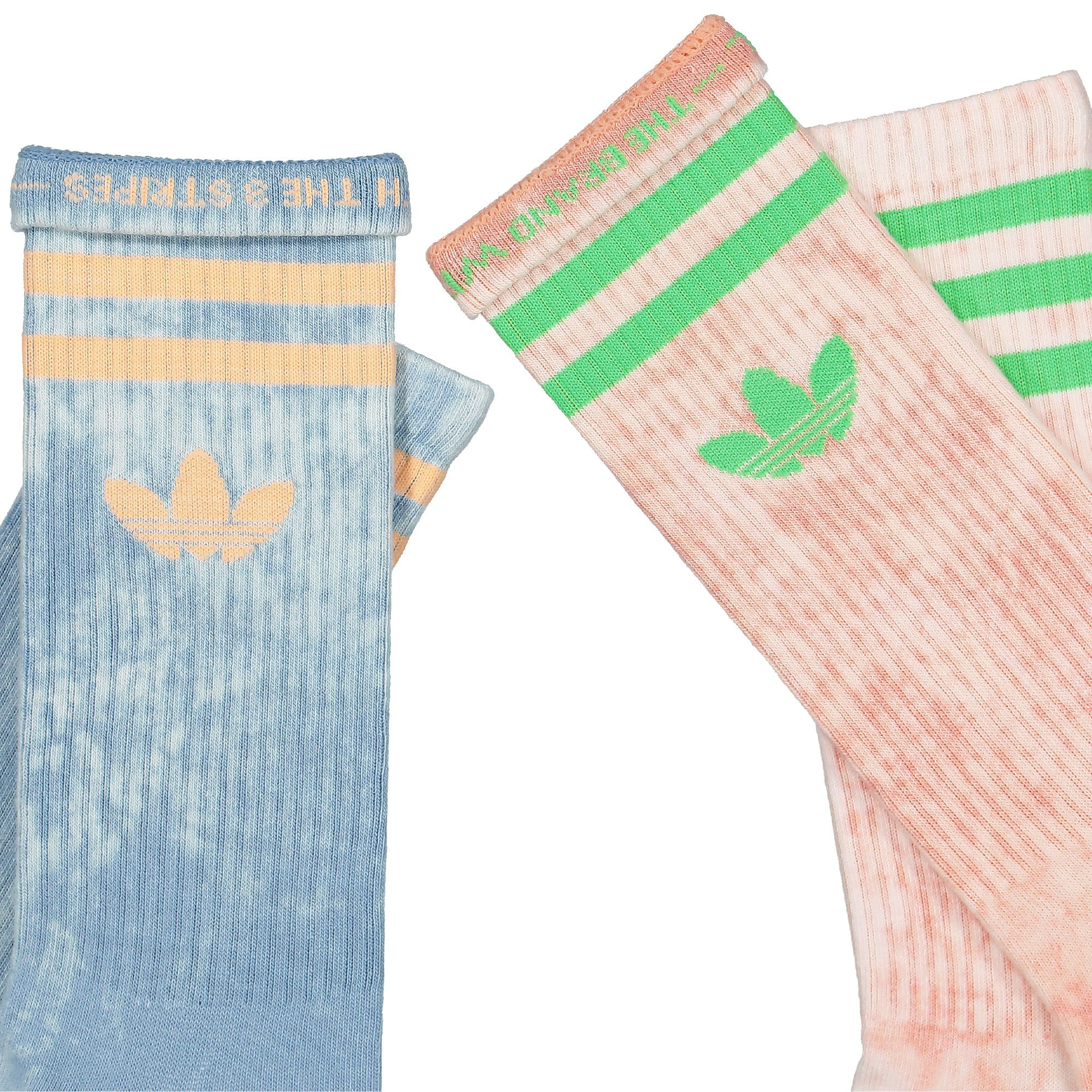 adidas Tie Dye Socks 2PP Ambient Sky / Ambient Blush Socks Close-up | Overkill