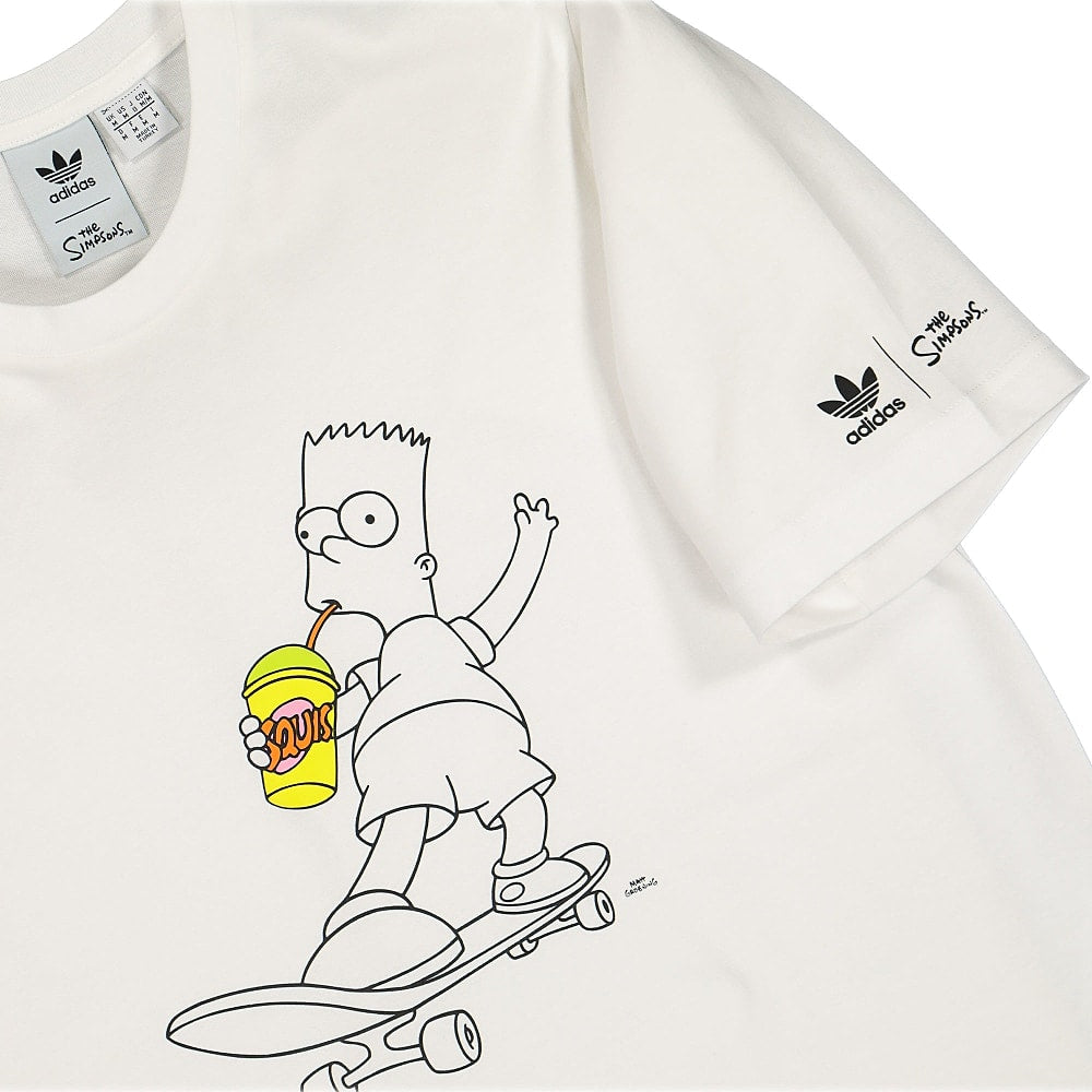 adidas The Simpsons x adidas SQSH Tee White T-Shirts Close-up | Overkill