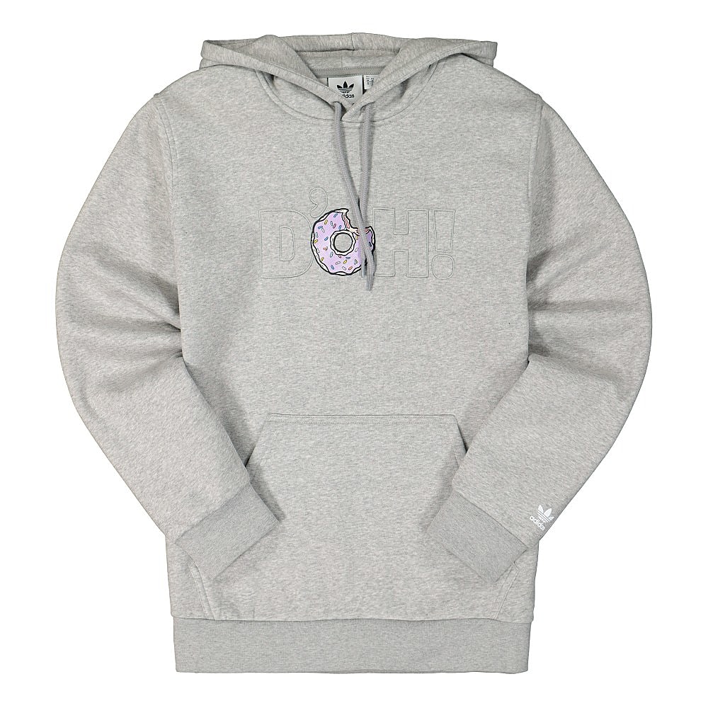 adidas The Simpsons x adidas Doh Hoodie Mediumn Grey Heather Solid Grey Hoodies HA5816 | Overkill