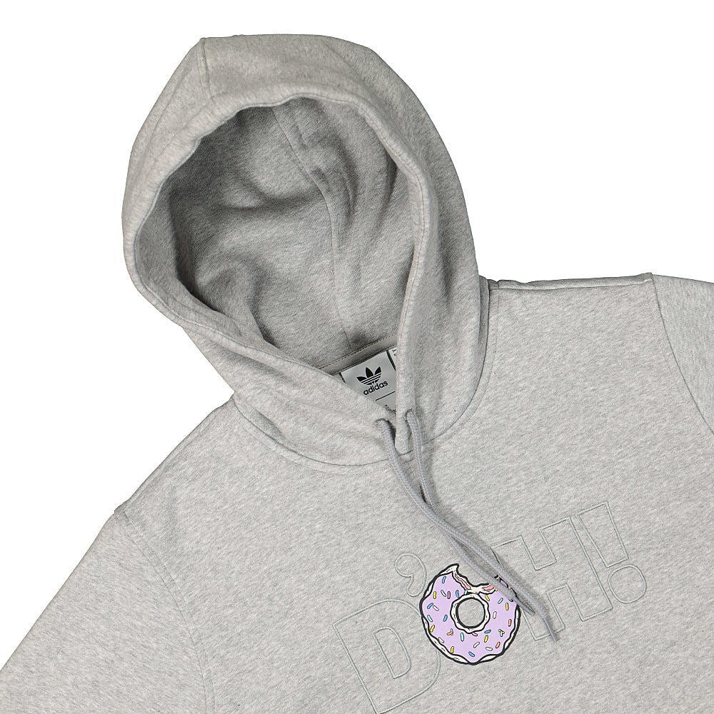 adidas The Simpsons x adidas Doh Hoodie Mediumn Grey Heather Solid Grey Hoodies Close-up | Overkill