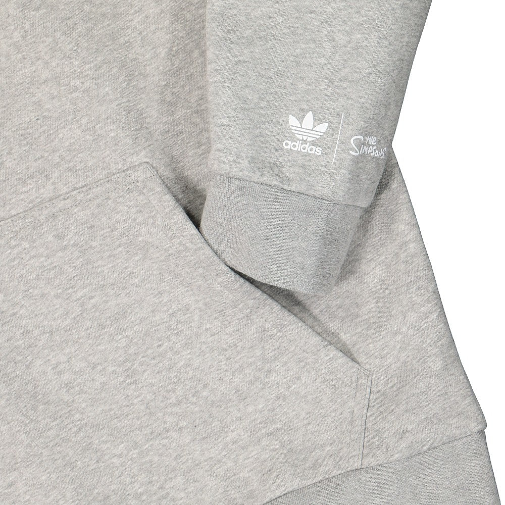 adidas The Simpsons x adidas Doh Hoodie Mediumn Grey Heather Solid Grey Hoodies Detailfoto | Overkill