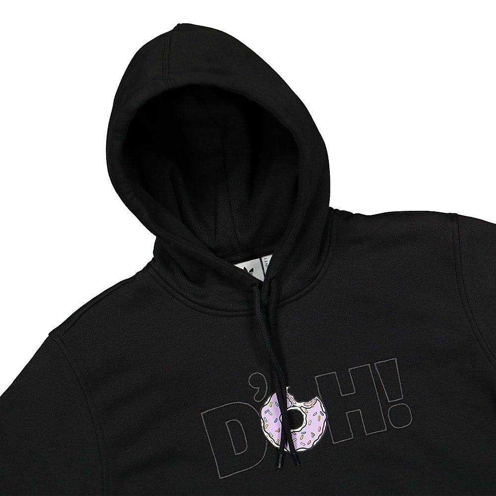 adidas The Simpsons x adidas Doh Hoodie Black Hoodies Close-up | Overkill