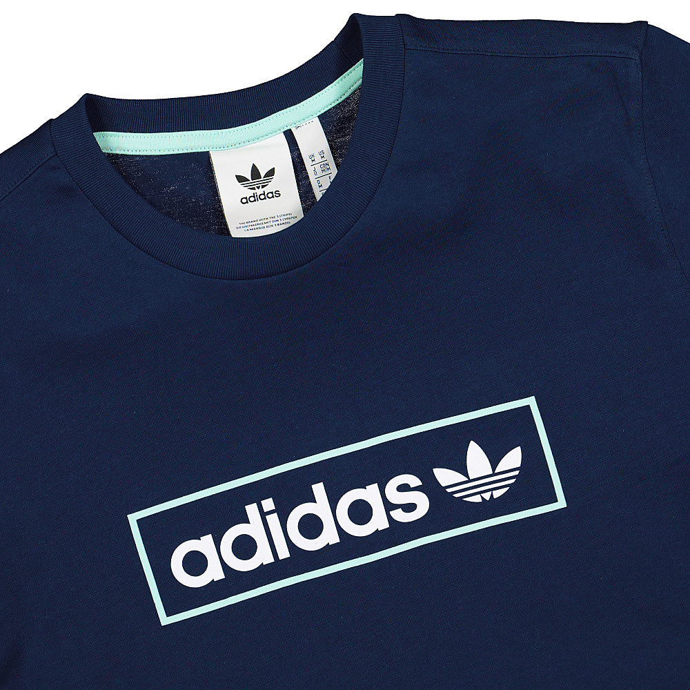 adidas Linear Logo Tee Collegiate Navy T-Shirts Close-up | Overkill