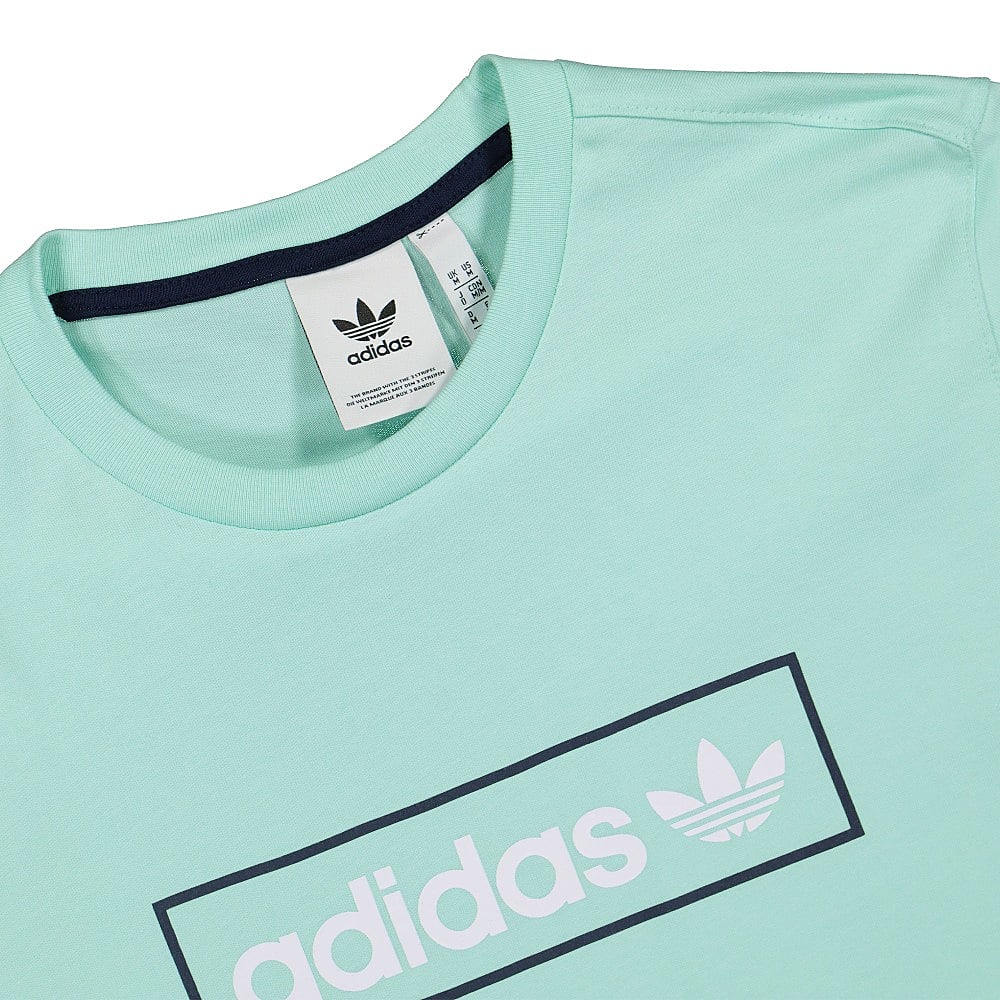 adidas Linear Logo Tee Clear Mint T-Shirts Close-up | Overkill