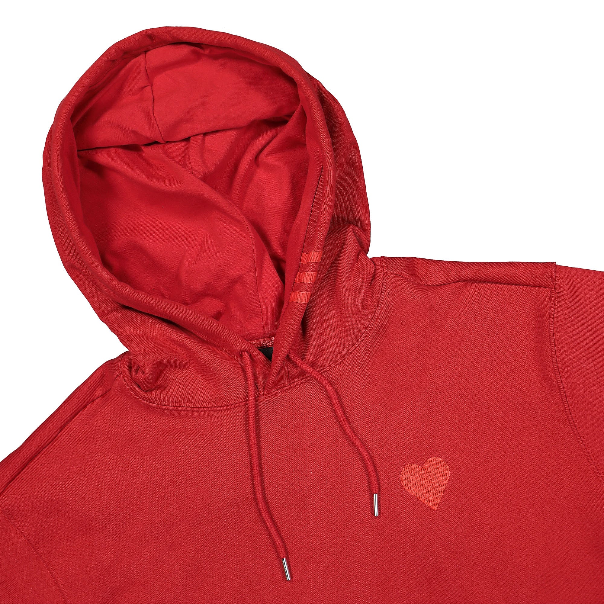 adidas Ivy Park x adidas 3 Stripe Hoodie Power Red Hoodies Close-up | Overkill
