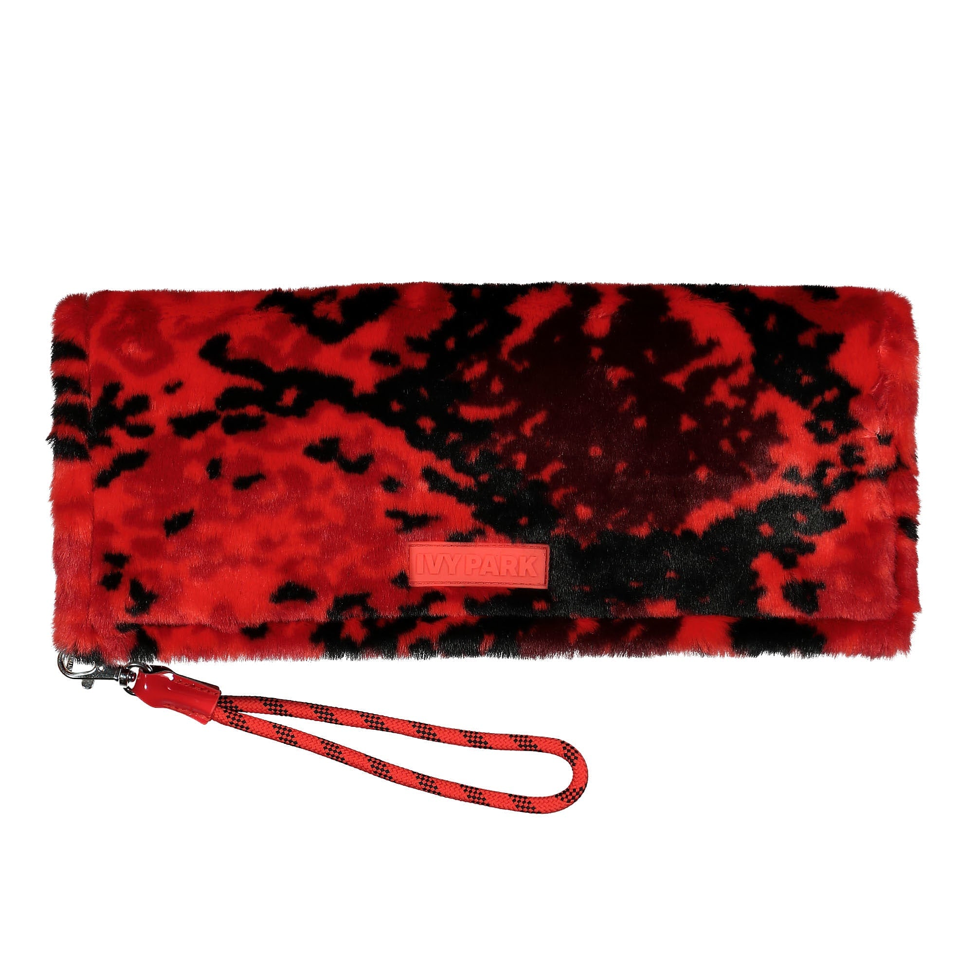 adidas Ivy Park x adidas Printed Fur Envelope Clutch Red Shoulder & Cross Body Bags HI2060 | Overkill