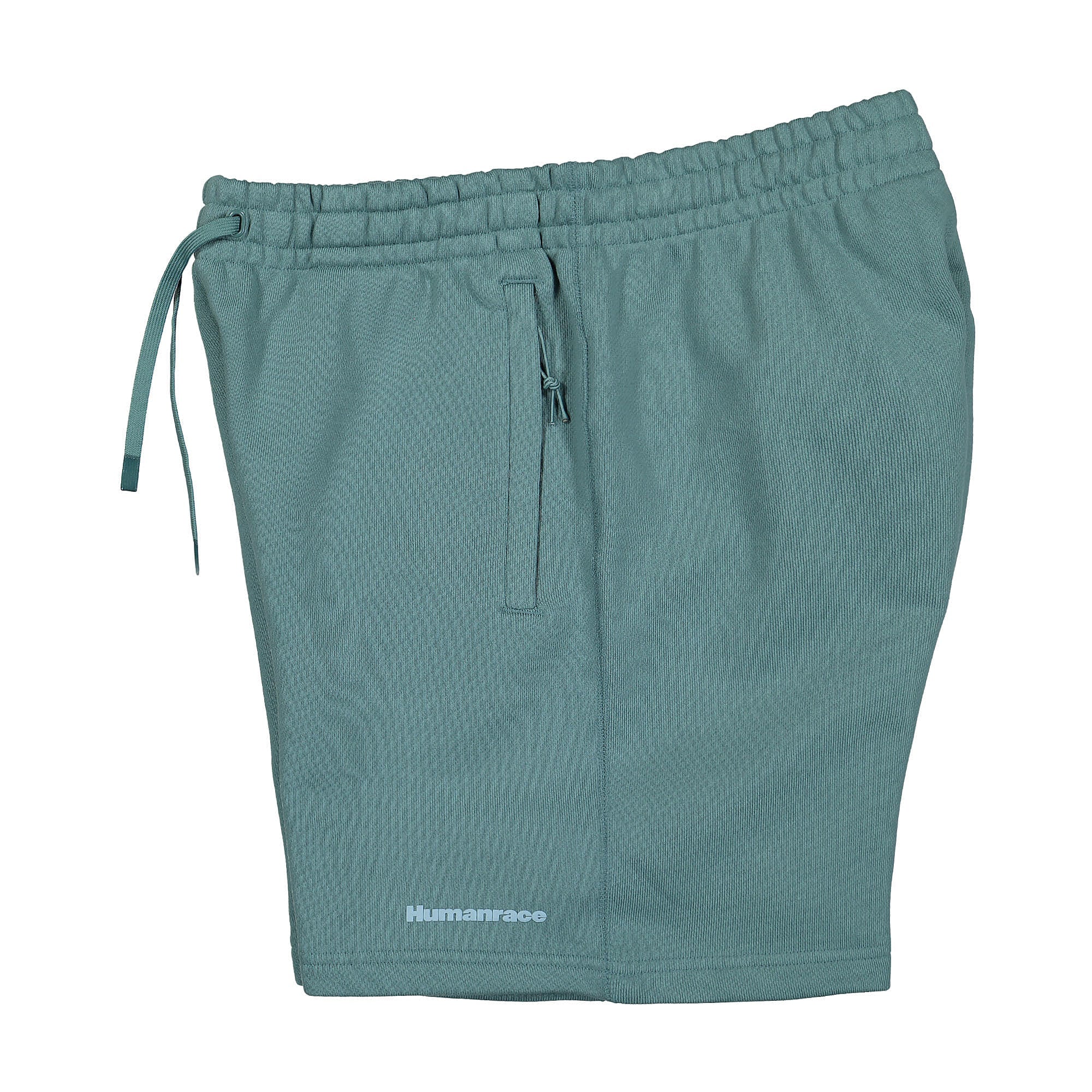 adidas Pharrell Williams x adidas Basics Short Hazy Emerald Shorts Close-up | Overkill