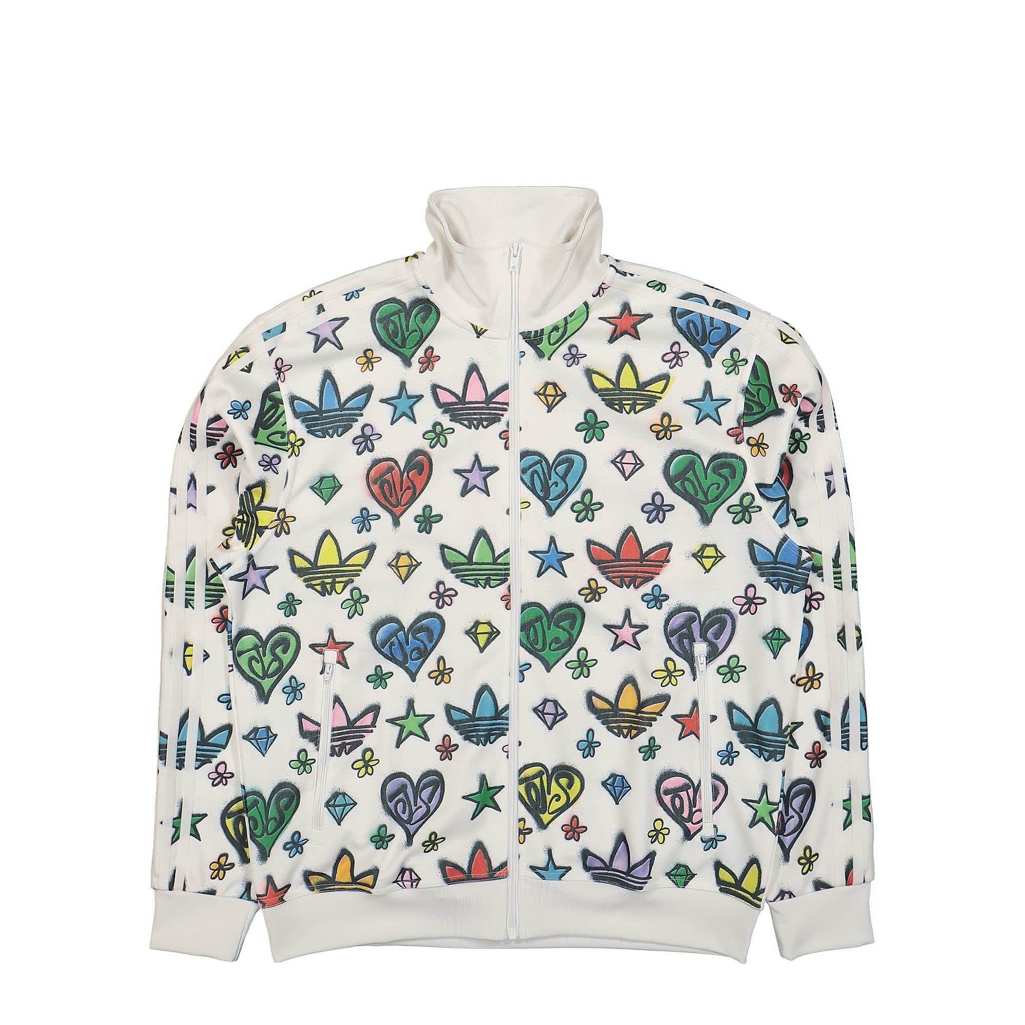 adidas Jeremy Scott x adidas Mono Fire Track Top White Track Jackets HK6989 | Overkill