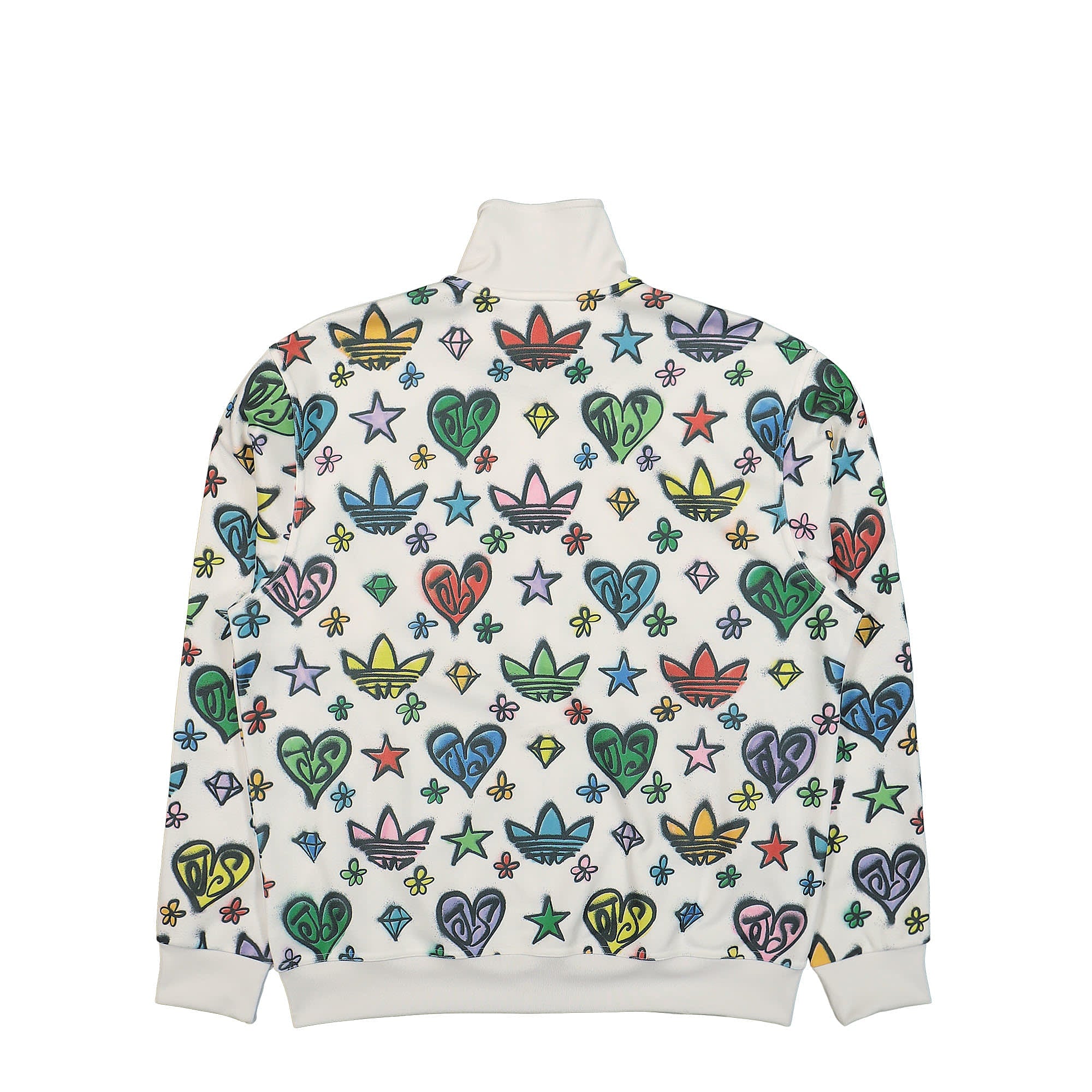 adidas Jeremy Scott x adidas Mono Fire Track Top White Track Jackets Material | Overkill