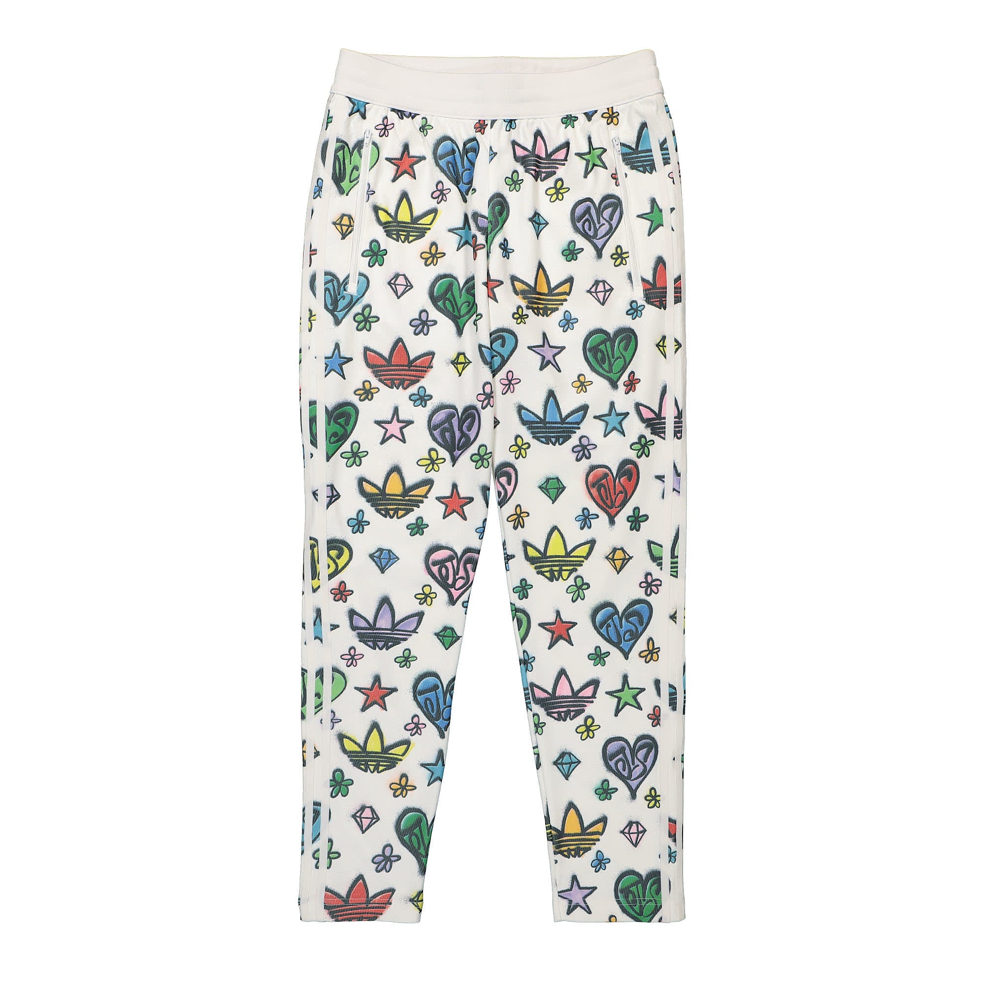 adidas Jeremy Scott x adidas Mono Fire Track Pant White Sweat & Track Pants Material | Overkill