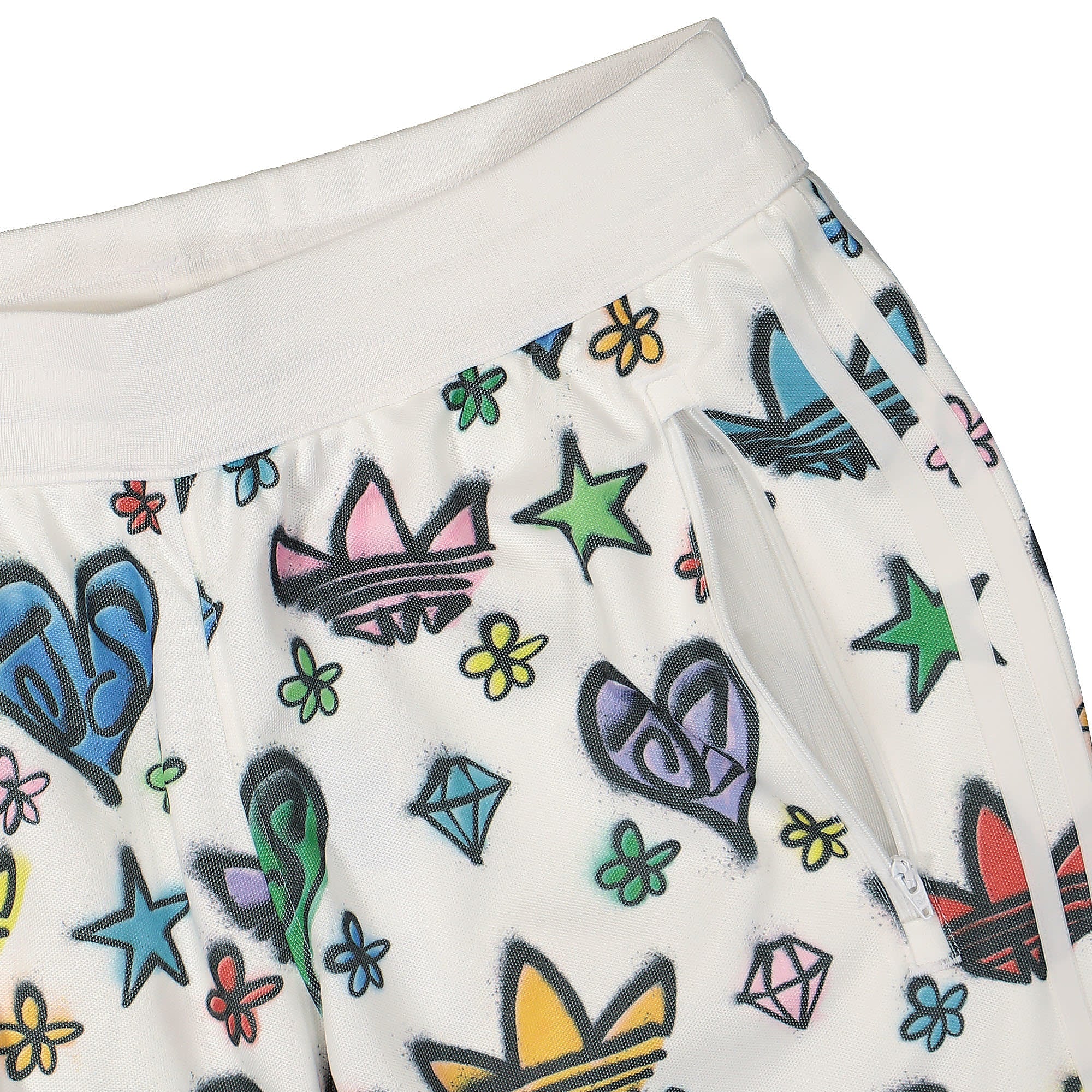 adidas Jeremy Scott x adidas Mono Fire Track Pant White Sweat & Track Pants Detailfoto | Overkill