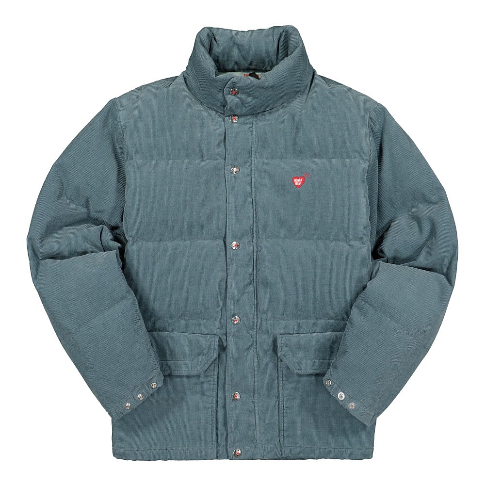 Human Made cordury down jacket Blue Puffer Jackets HM18JK012 | Overkill