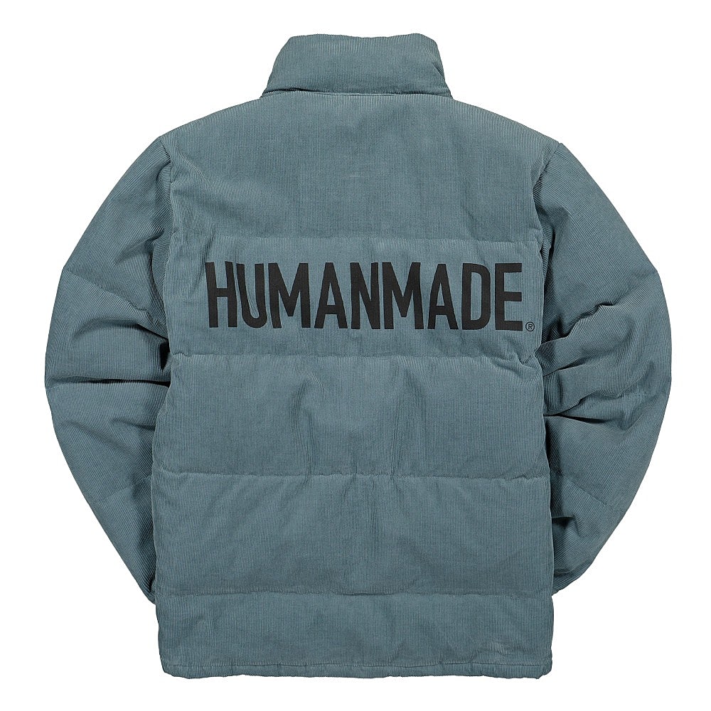 Human Made cordury down jacket Blue Puffer Jackets Material | Overkill