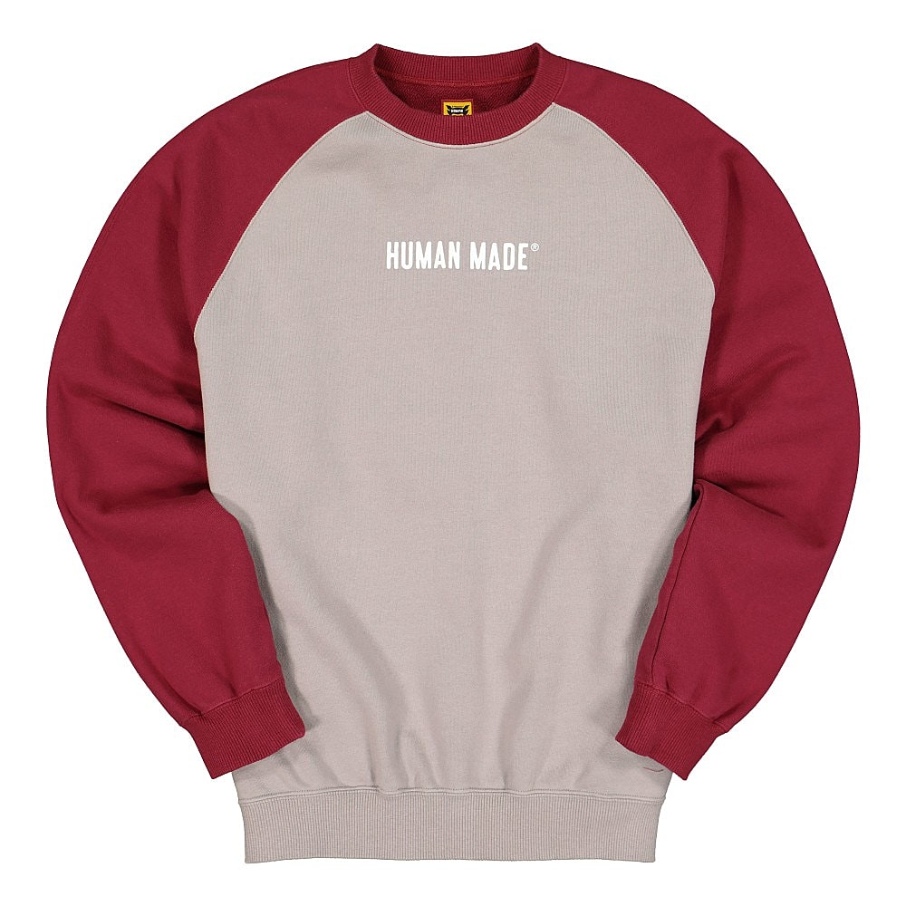 Human Made reglan sweatshirt Burgundy Sweatshirts HM19CS011 | Overkill