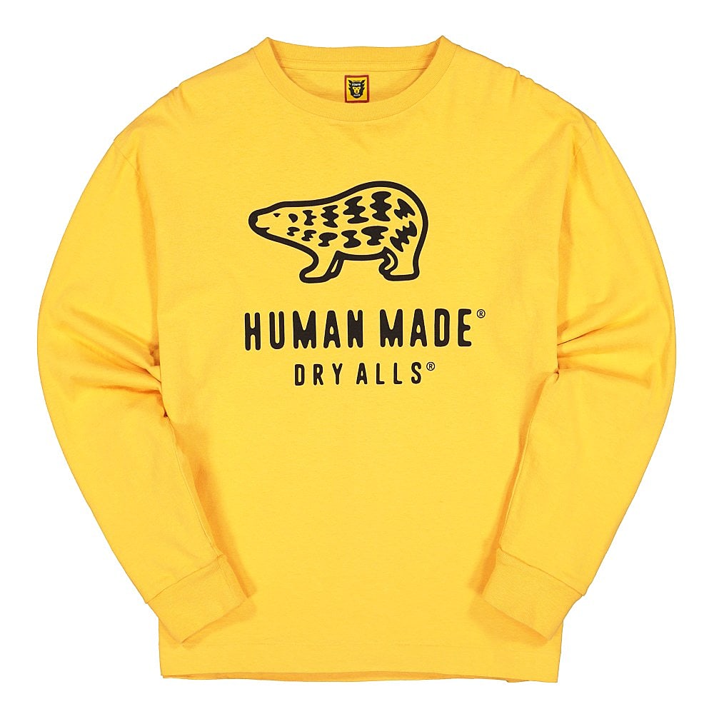 Human Made long tee 3 Yellow T-Shirts HM19CS019 | Overkill