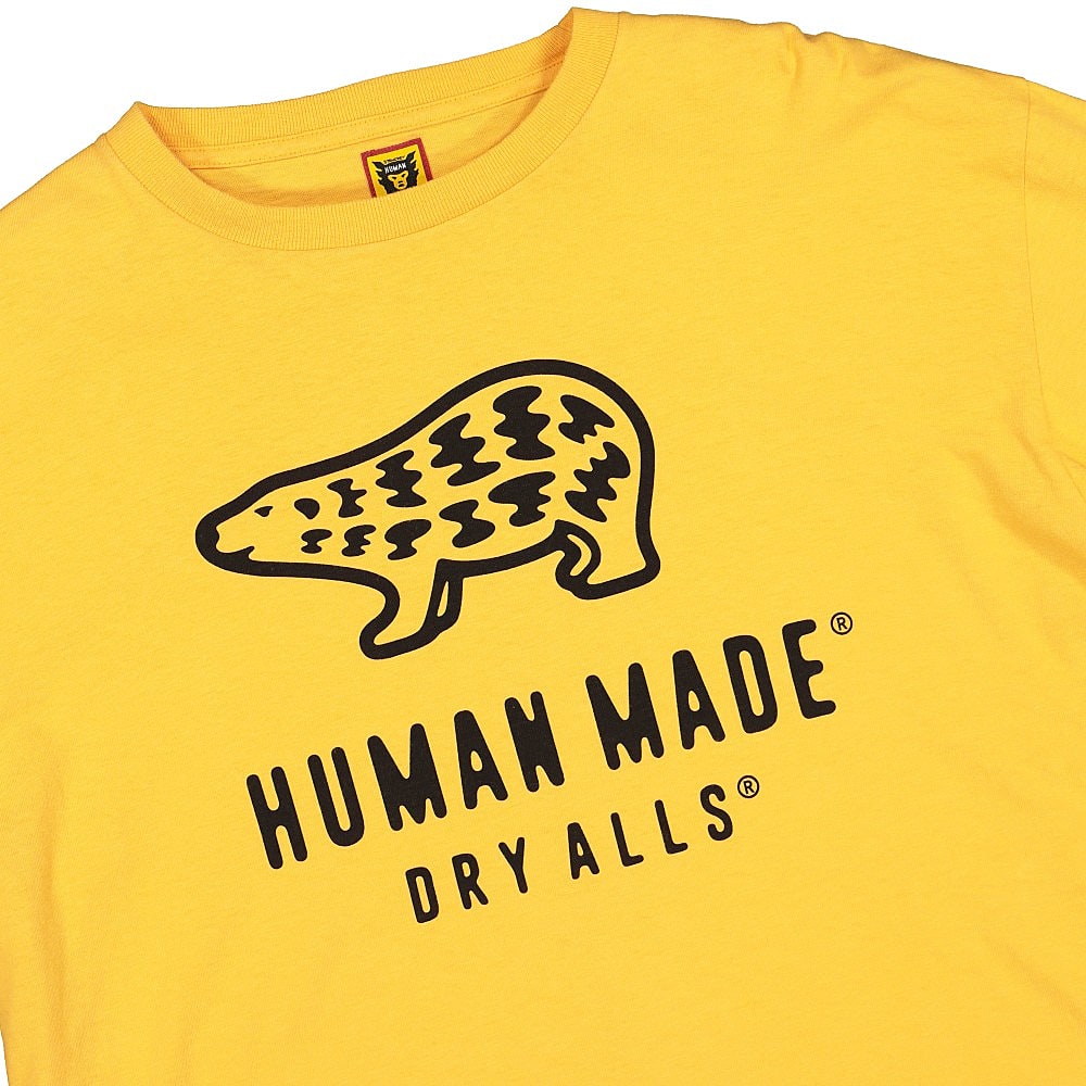 Human Made long tee 3 Yellow T-Shirts Close-up | Overkill