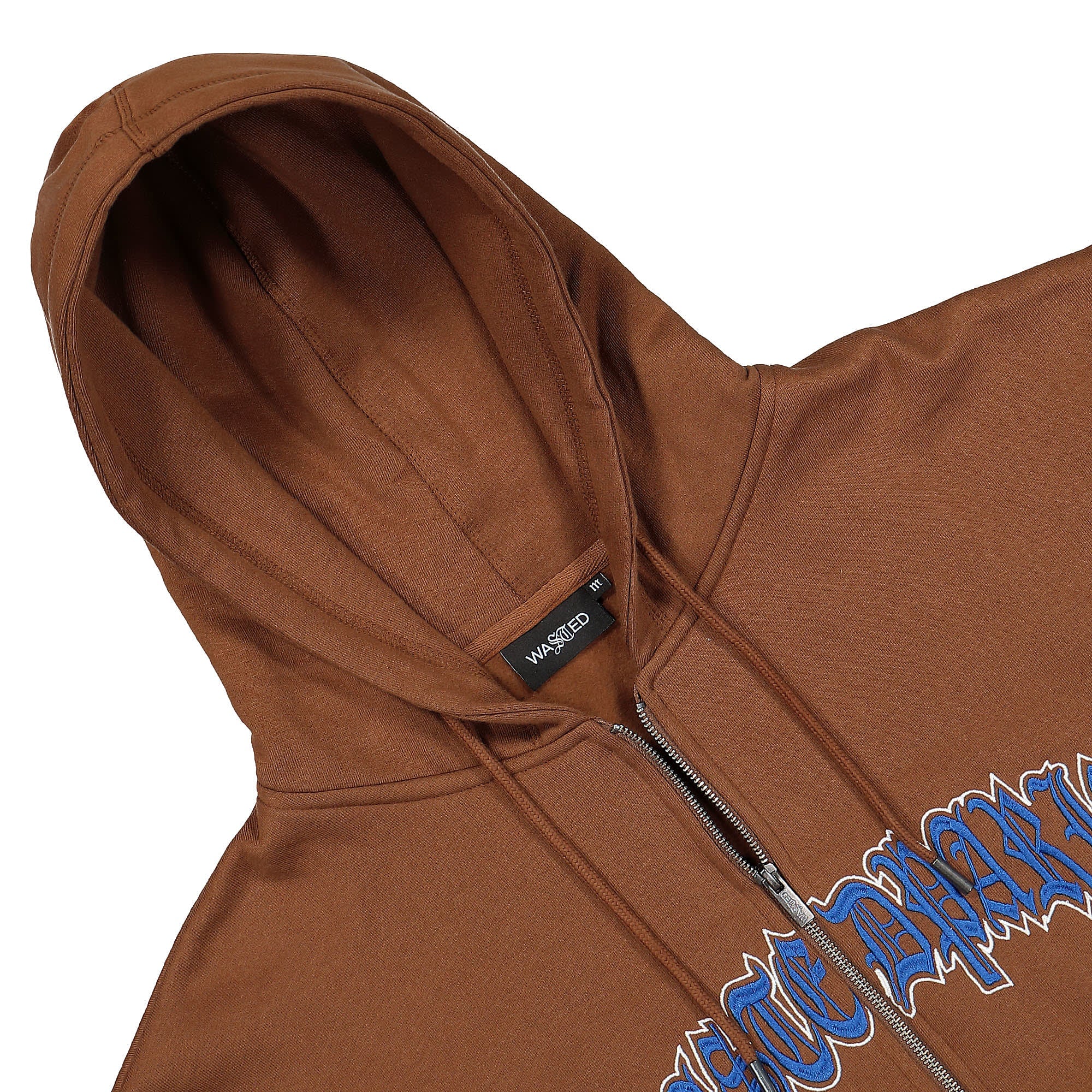Wasted Paris Zip Chill Kingdom Hoodie Cognac Hoodies Close-up | Overkill