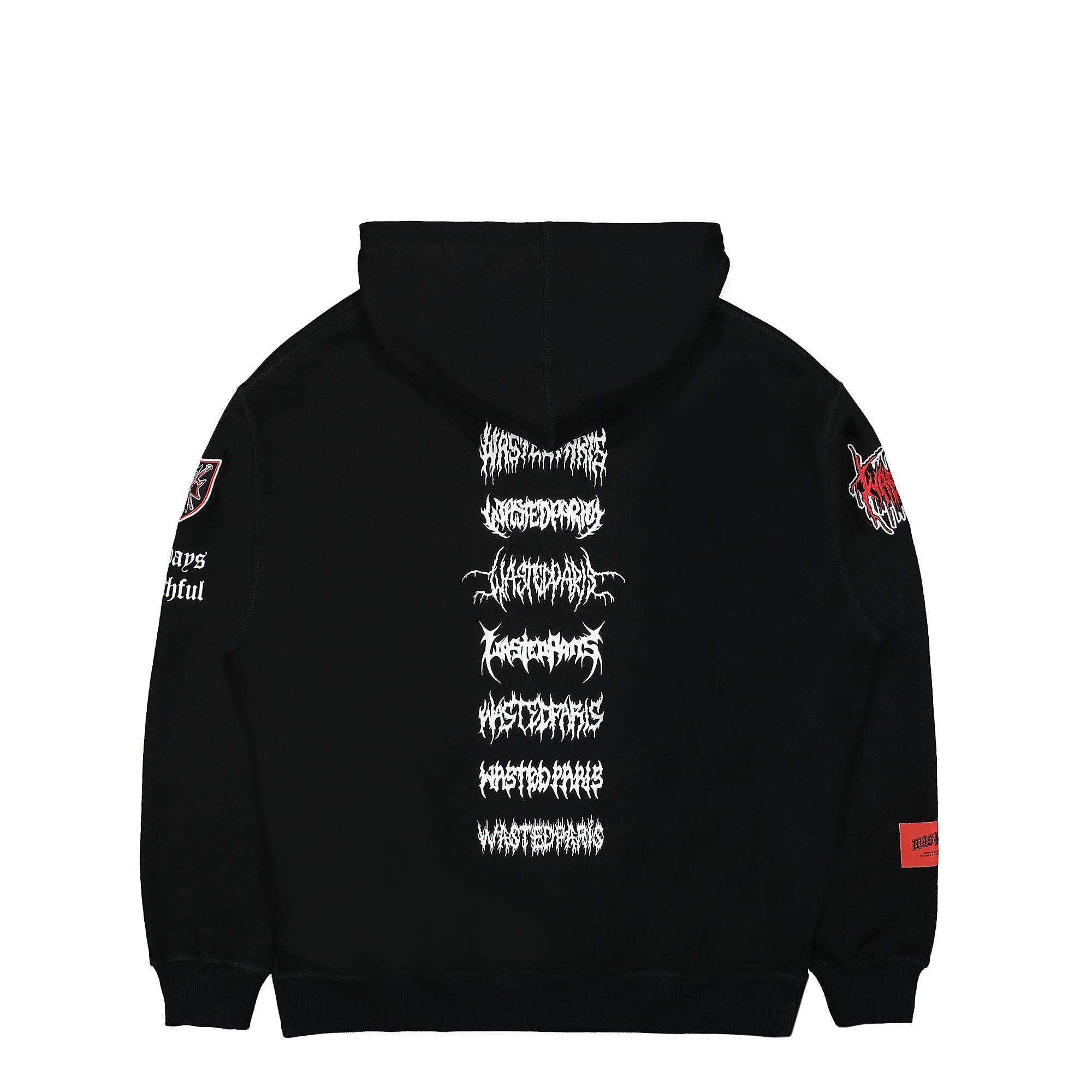 Wasted Paris 10 Years Zip Hoodie Black Hoodies Close-up | Overkill