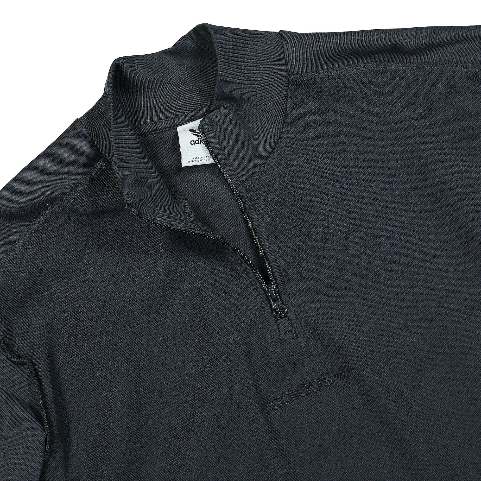 adidas Loopback Quarter Zip Carbon Sweatshirts Close-up | Overkill
