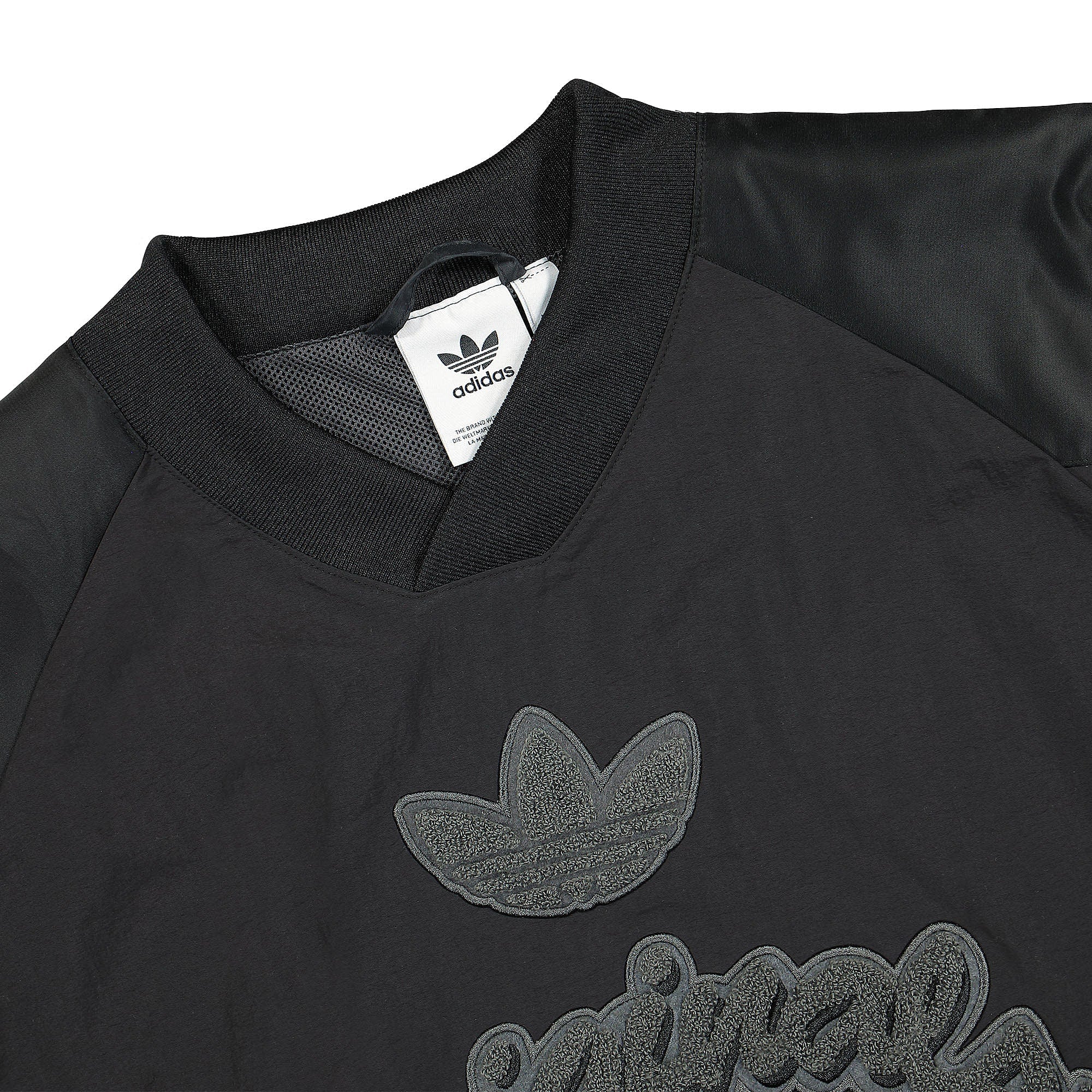 adidas College Popover Windbreaker Black Windbreaker Close-up | Overkill