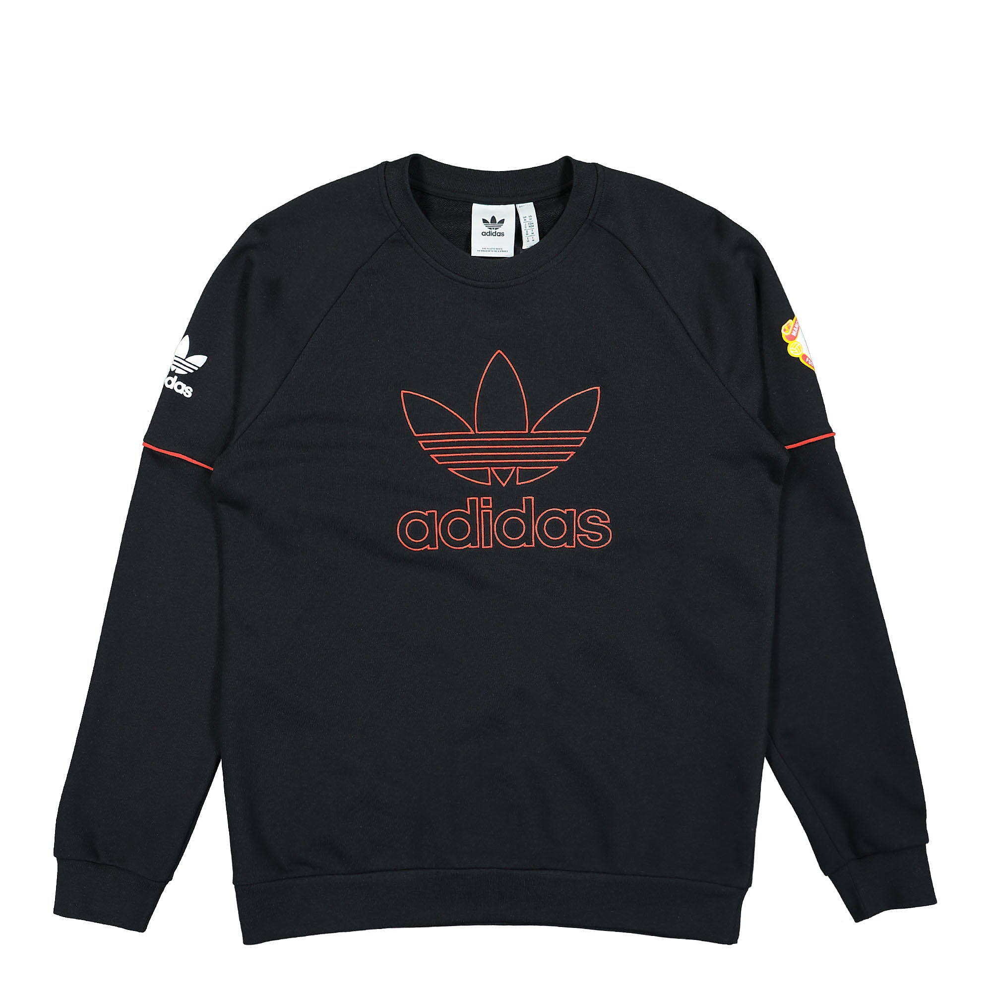 adidas Manchester United French Terry Crew Sweatshirt Black Sweatshirts HP0450 | Overkill