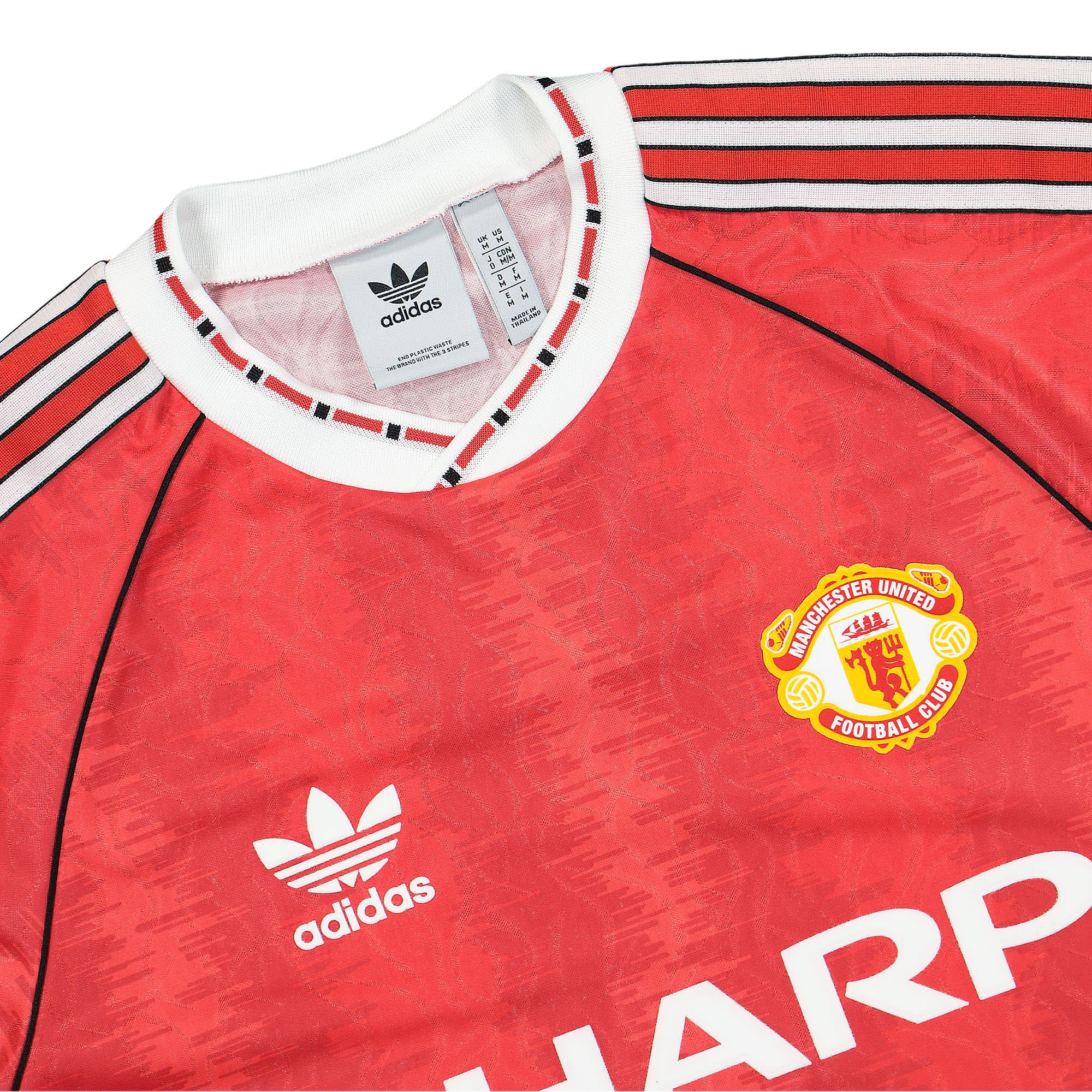 adidas Manchester United 90 Home Jersey Bright Red T-Shirts Close-up | Overkill