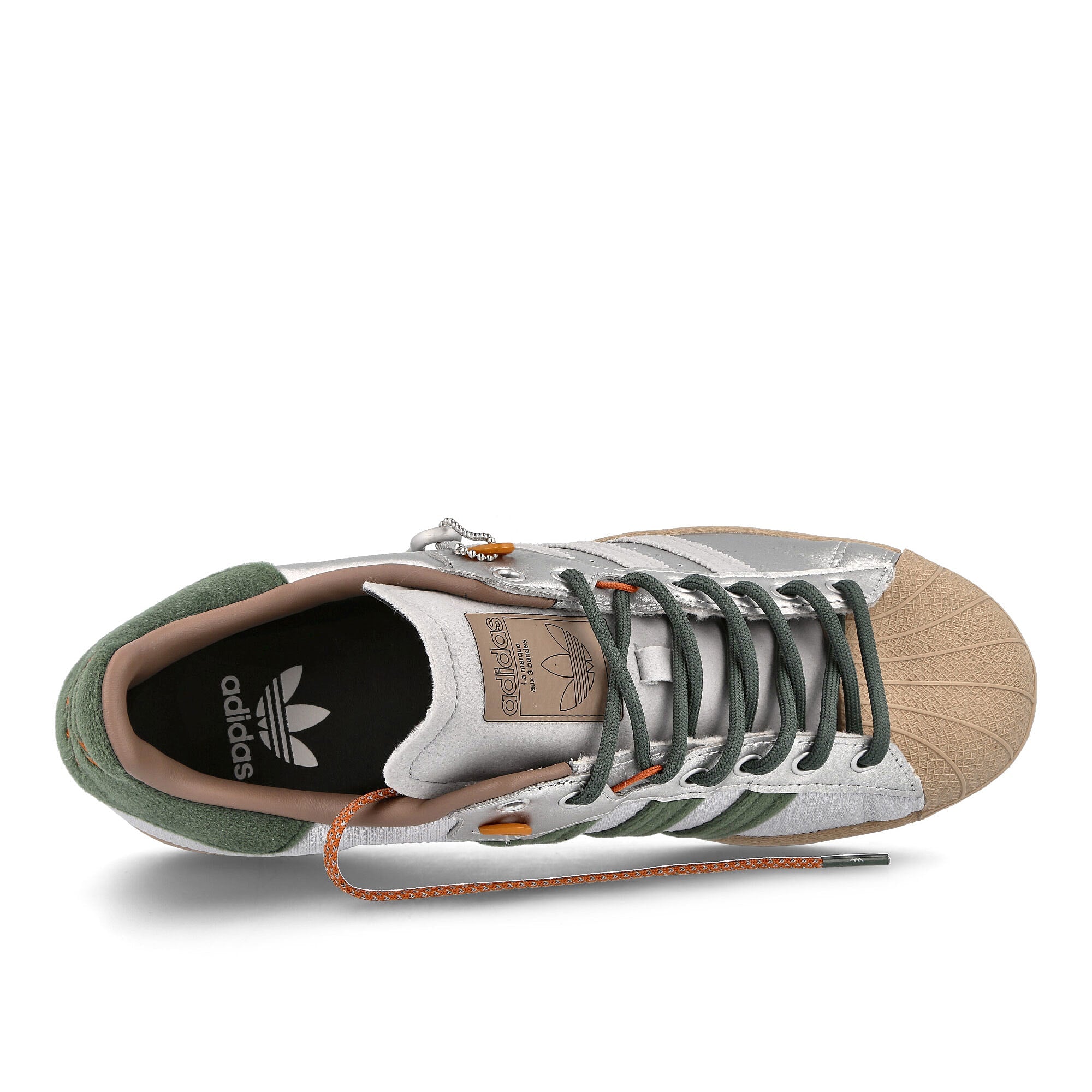adidas superstar yanwai Matte Silver / Green Oxide / Tech Copper Sneakers Detailfoto | Overkill