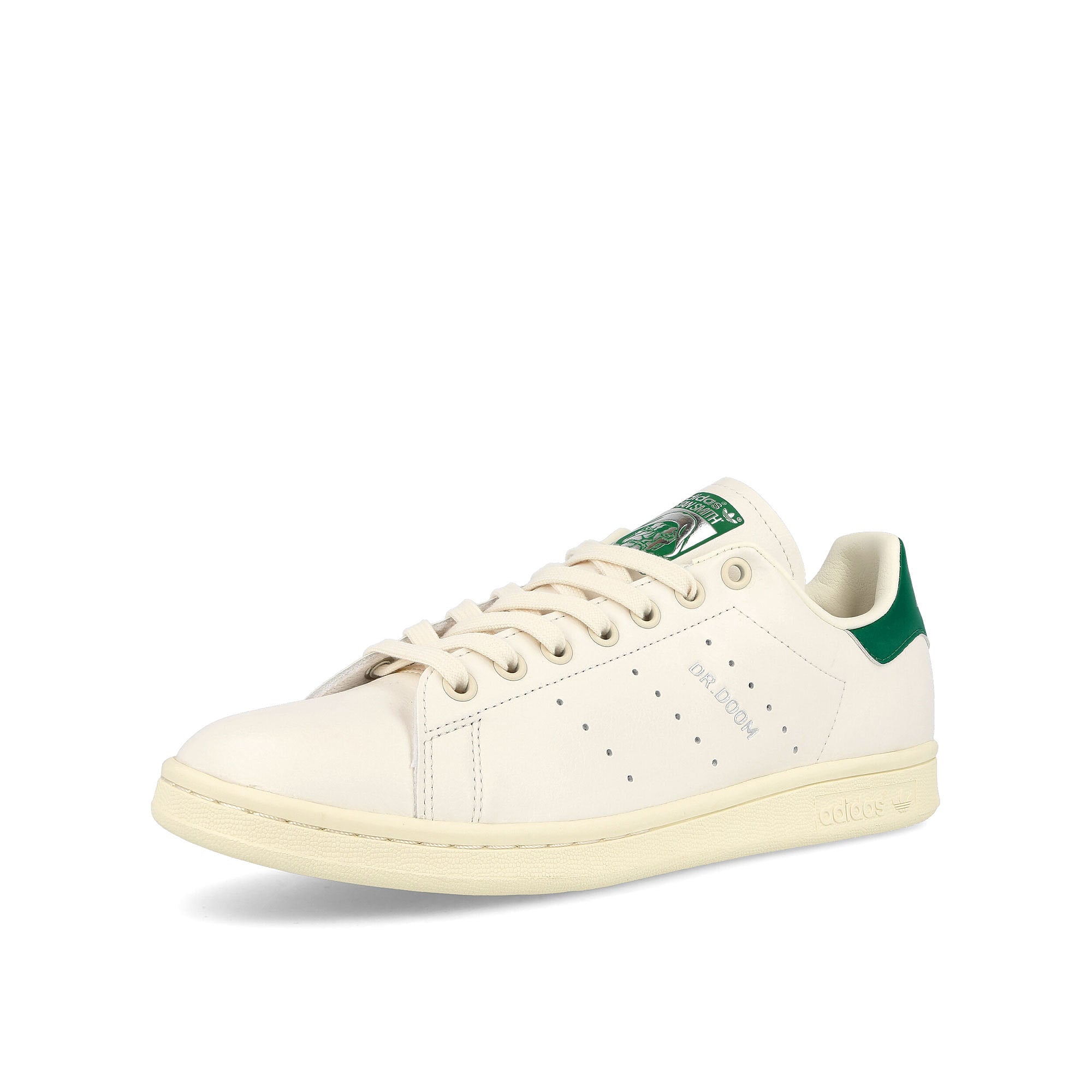 adidas Stan Smith Chalk White / Chalk White / Bright Green Sneakers Close Up | Overkill
