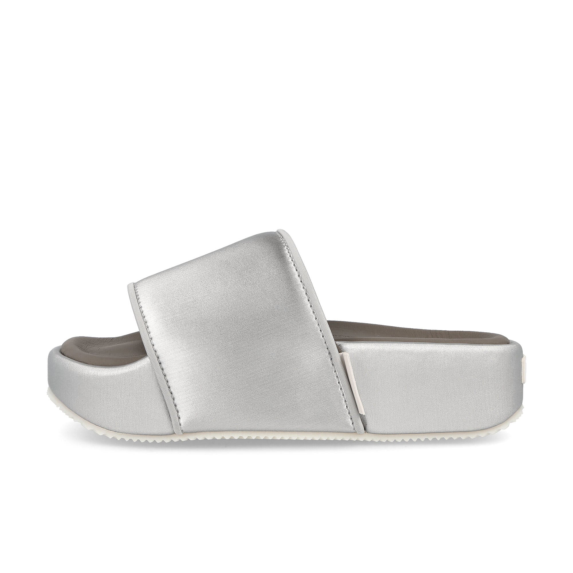 Y-3 slide Silver Metallic-Brown/ Cream White Slides, Sandals & Slippers HQ3665 | Overkill