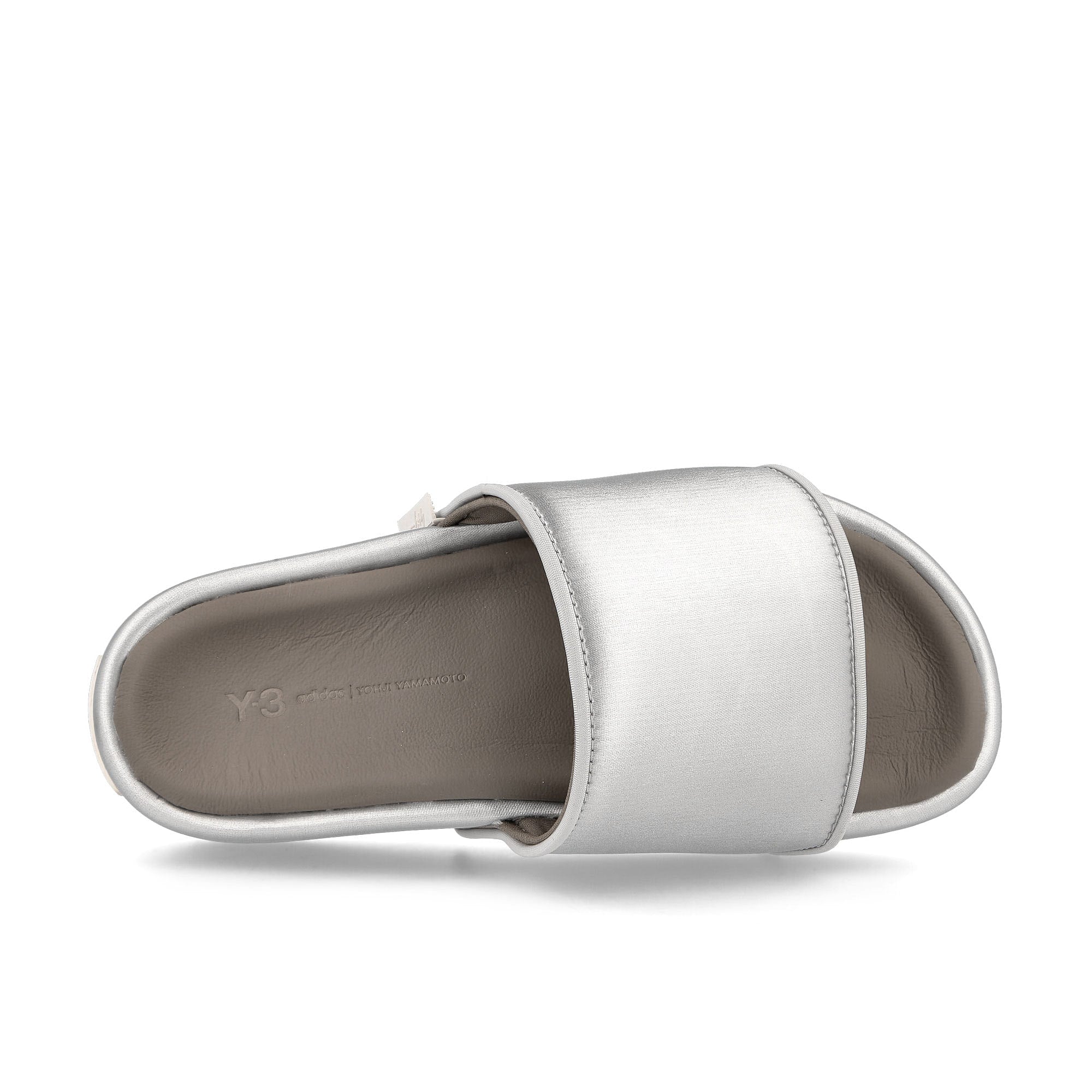 Y-3 slide Silver Metallic-Brown/ Cream White Slides, Sandals & Slippers Detailfoto | Overkill