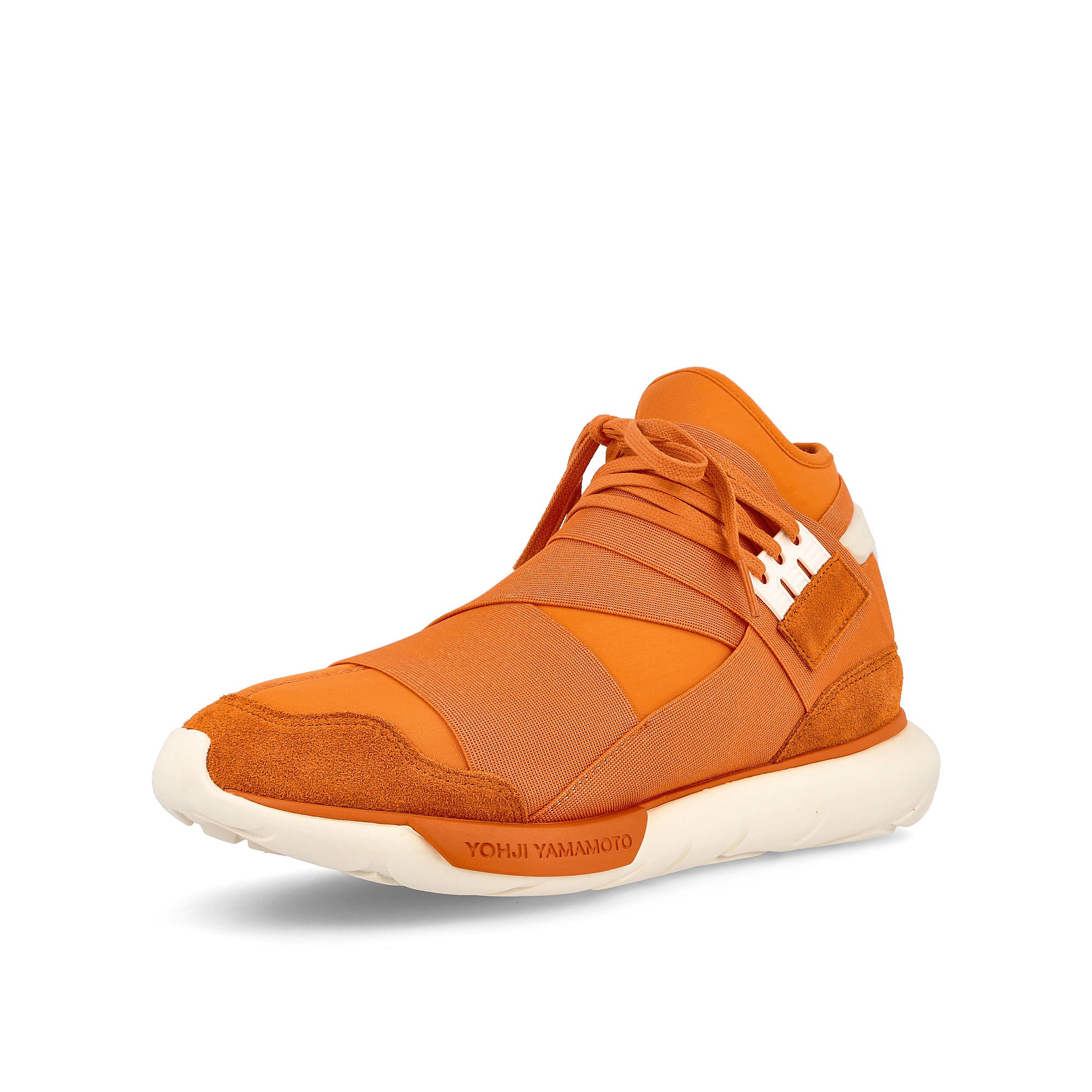 Y-3 qasa Orange-Orange-Clear White Sneakers Close Up | Overkill