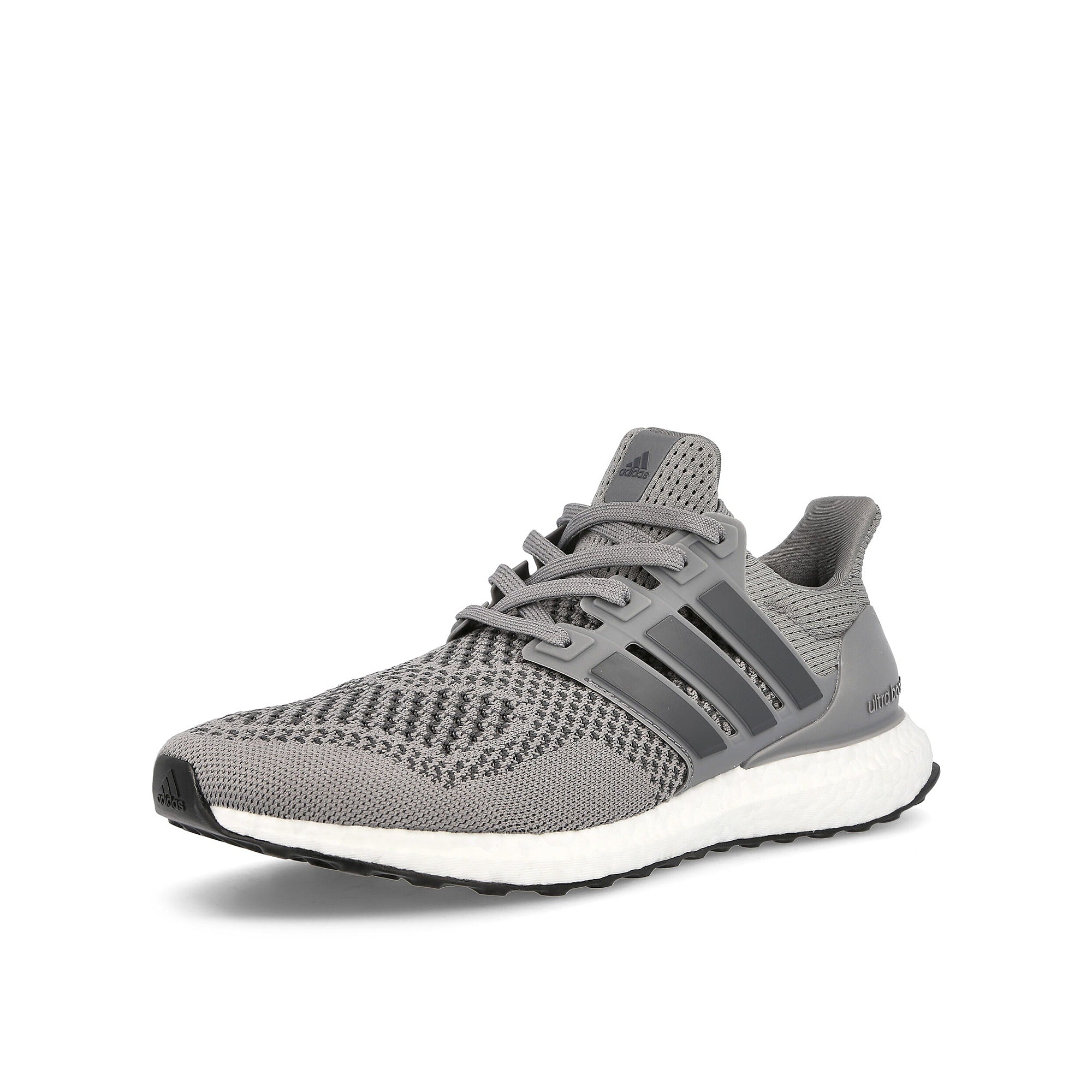 adidas UltraBOOST 1.0 Grey Heather / Grey Five / Core Black Sneakers Close Up | Overkill