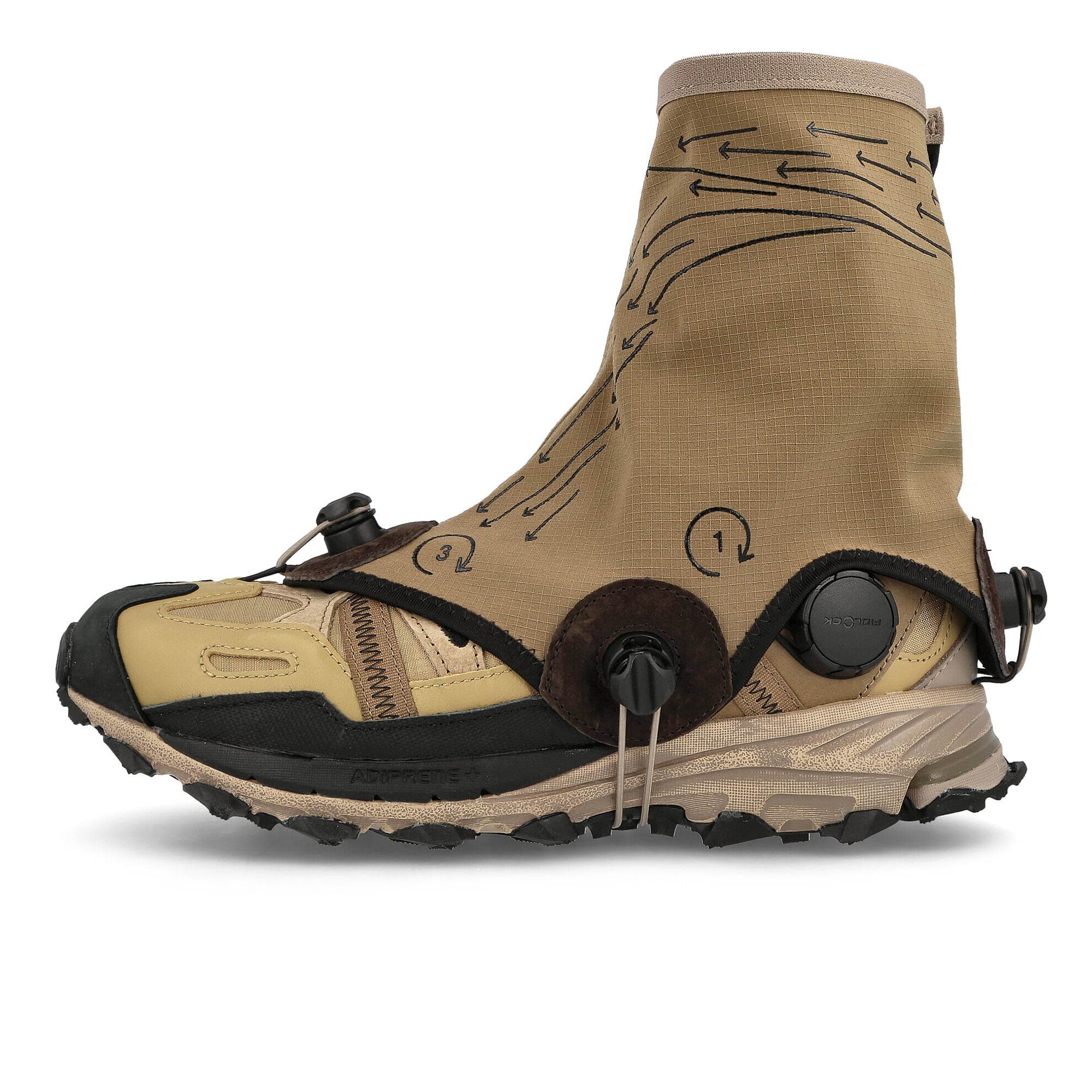 adidas Hyperturf Adventure Gaiter Golden Beige-Chalk Brown-Golden Beige Low Top Sneakers Silhouette | Overkill