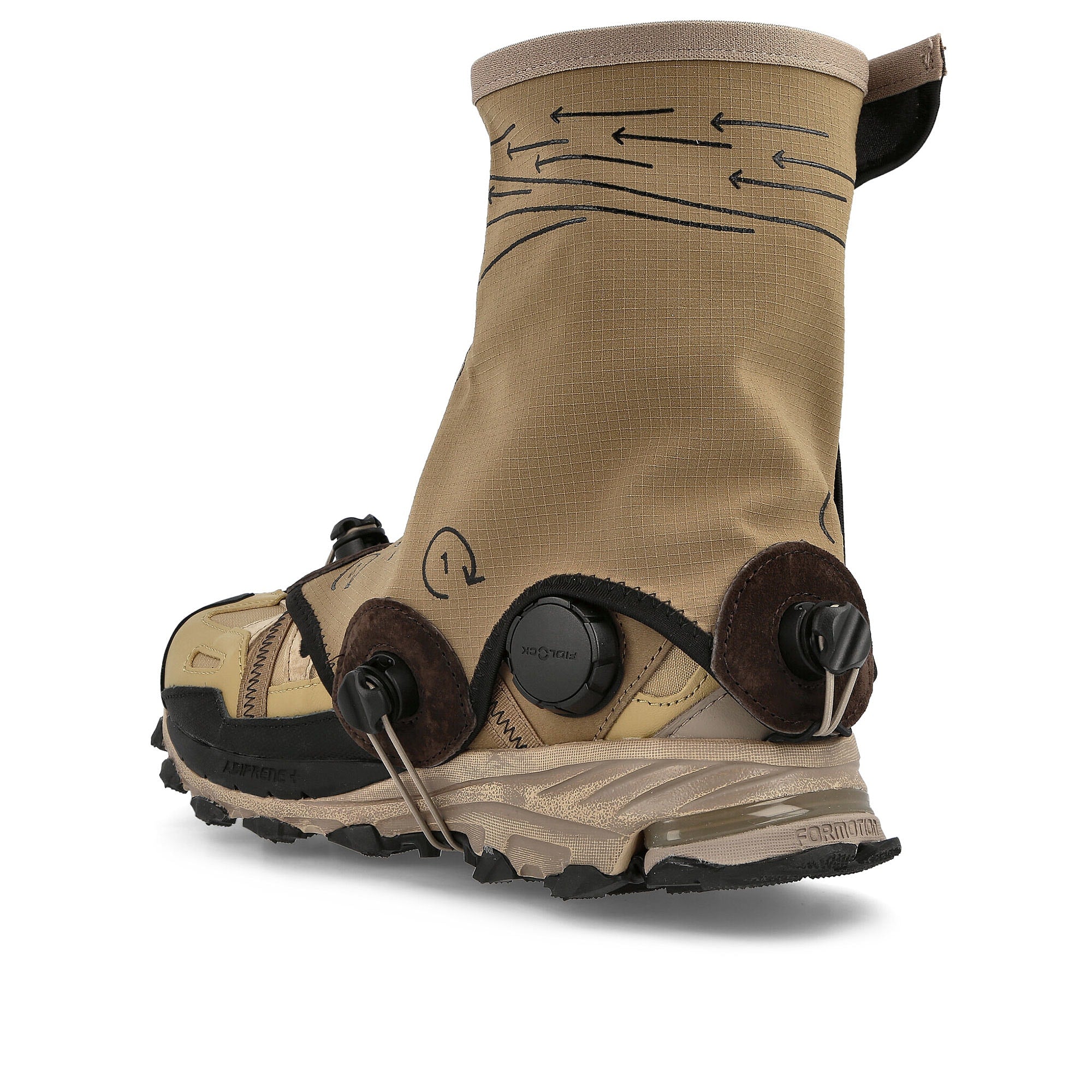 adidas Hyperturf Adventure Gaiter Golden Beige-Chalk Brown-Golden Beige Low Top Sneakers Detailfoto | Overkill
