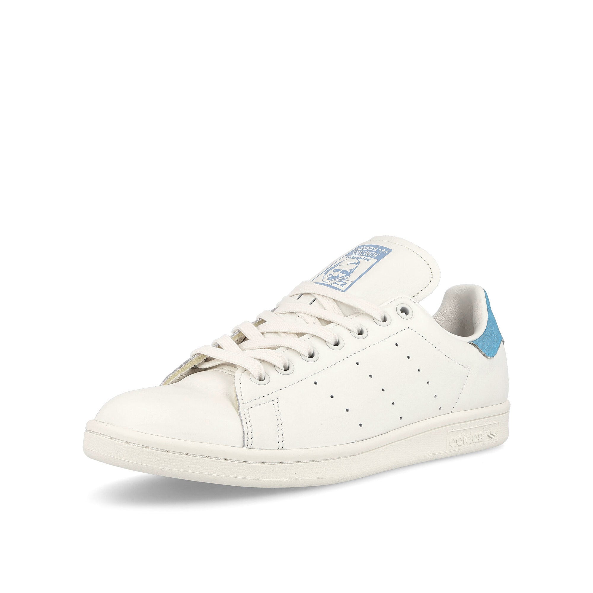 adidas Stan Smith Chalk White / Off White / Preloved Blue Sneakers Close Up | Overkill