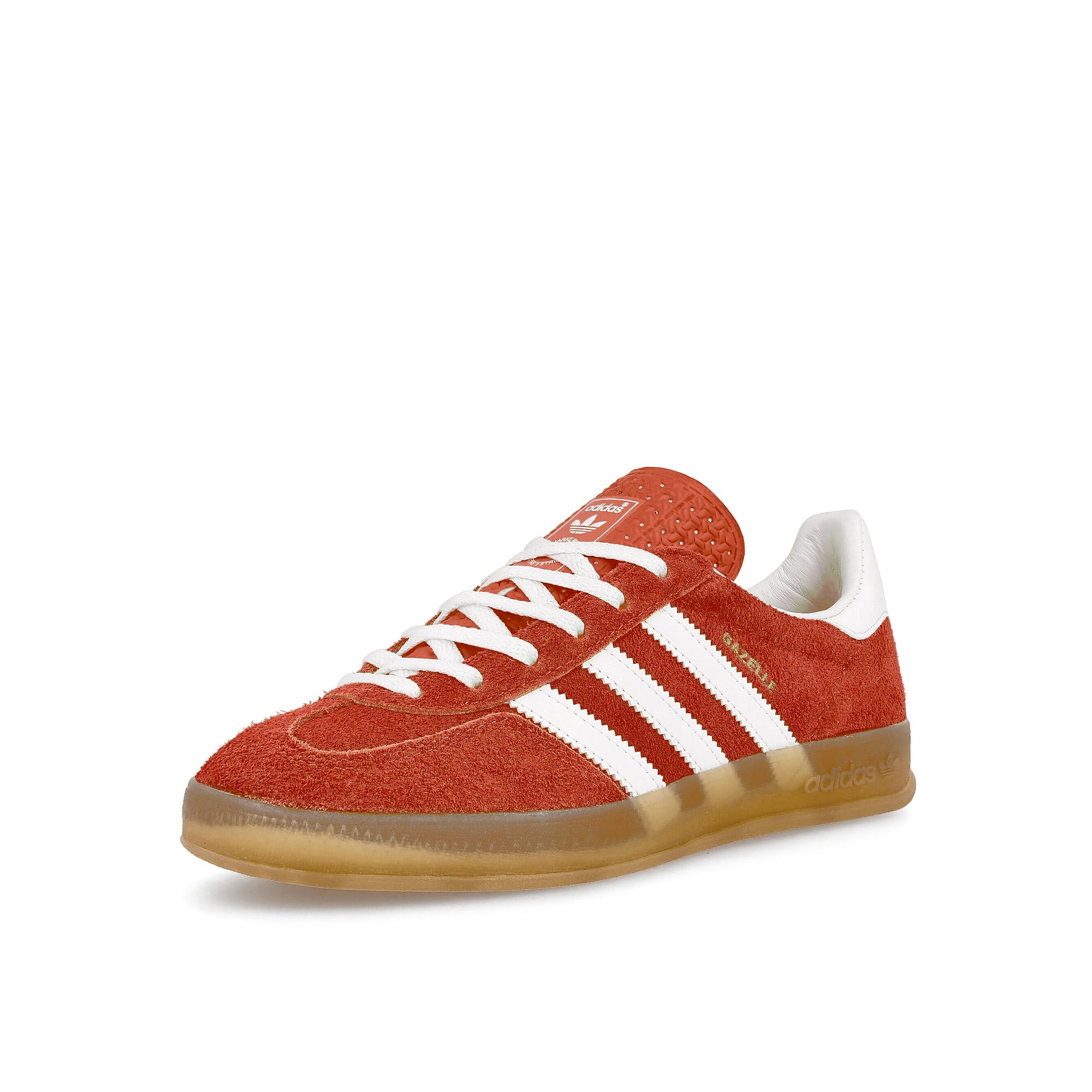 adidas Gazelle Indoor W Bold Orange-Cloud White-Gum Sneakers Close Up | Overkill