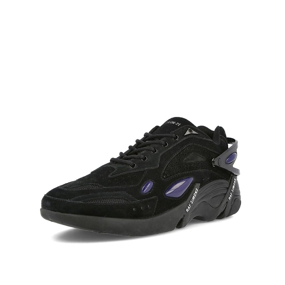 Raf Simons cylon-21 Black Low Top Sneakers Close Up | Overkill