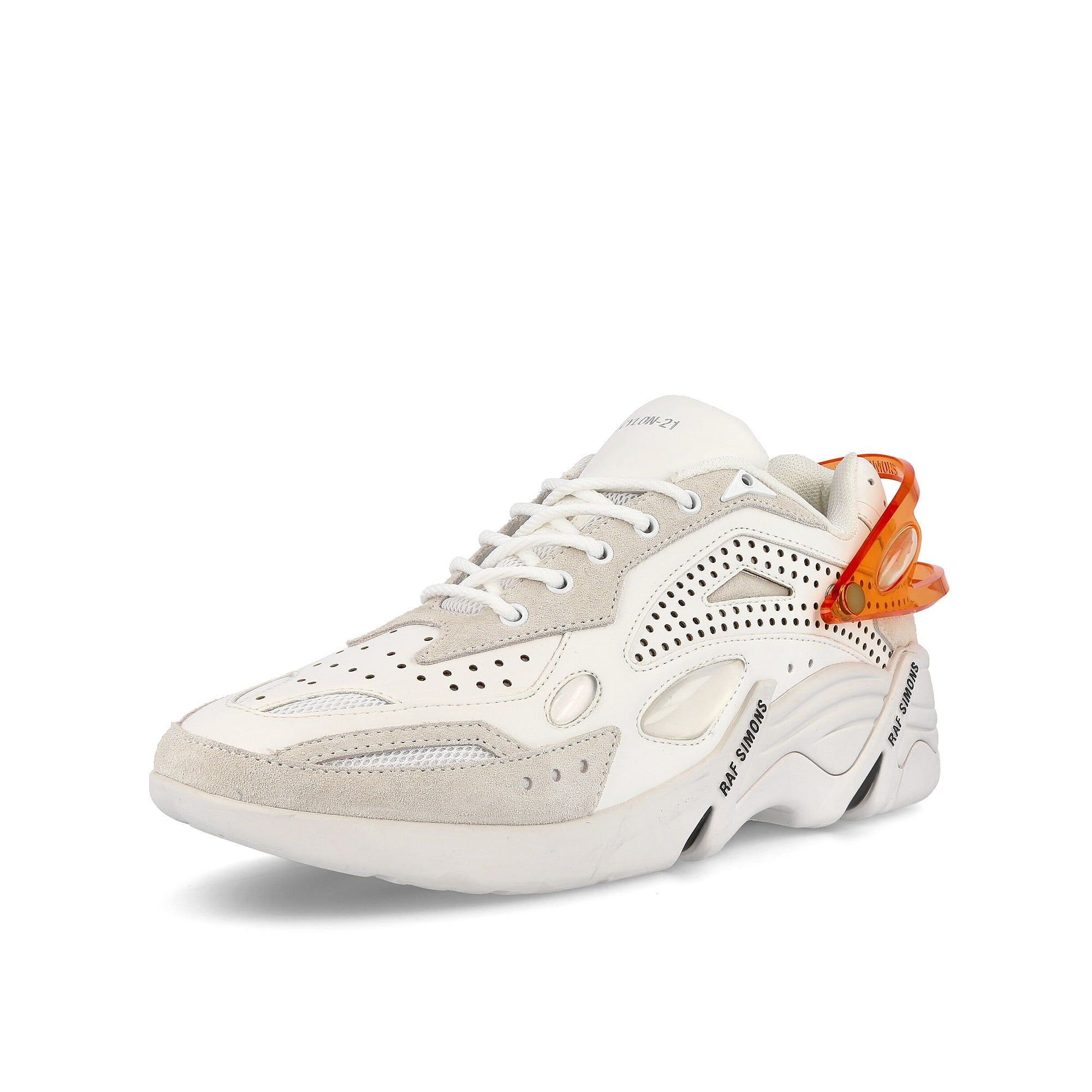 Raf Simons cylon-21 White Low Top Sneakers Close Up | Overkill